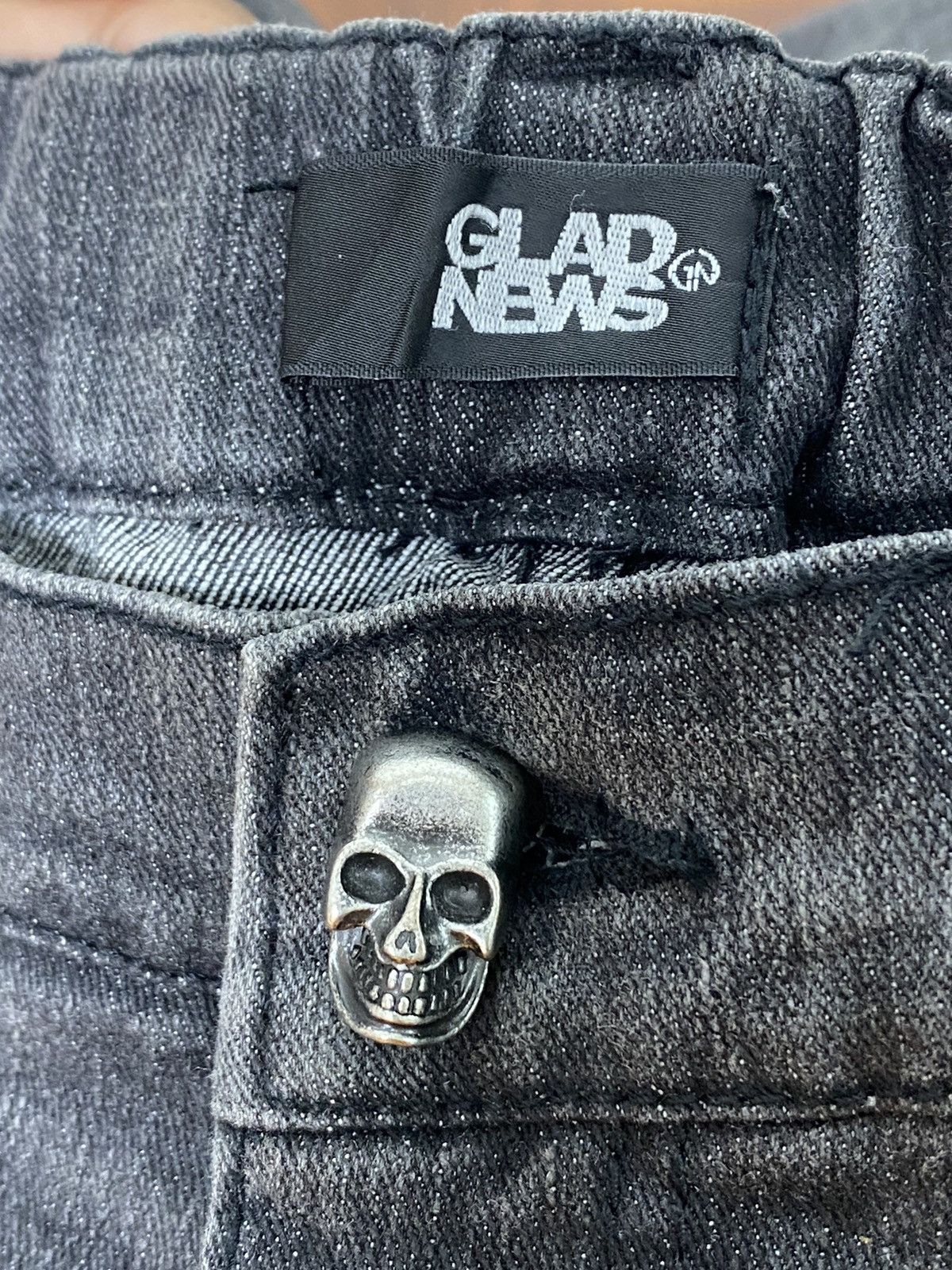 Japanese Brand Vintage Gladnews Chrome Skulls Hearts Denim Size 27" / US 4 / IT 40 - 8 Thumbnail
