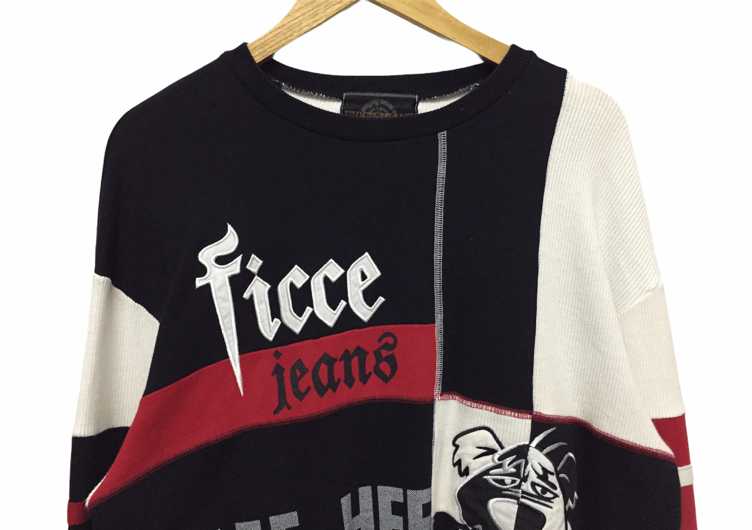 Yoshiyuki Konishi AW1999 FICCE hybrid 'Muttley' block sweatshirt Size US L / EU 52-54 / 3 - 4 Thumbnail