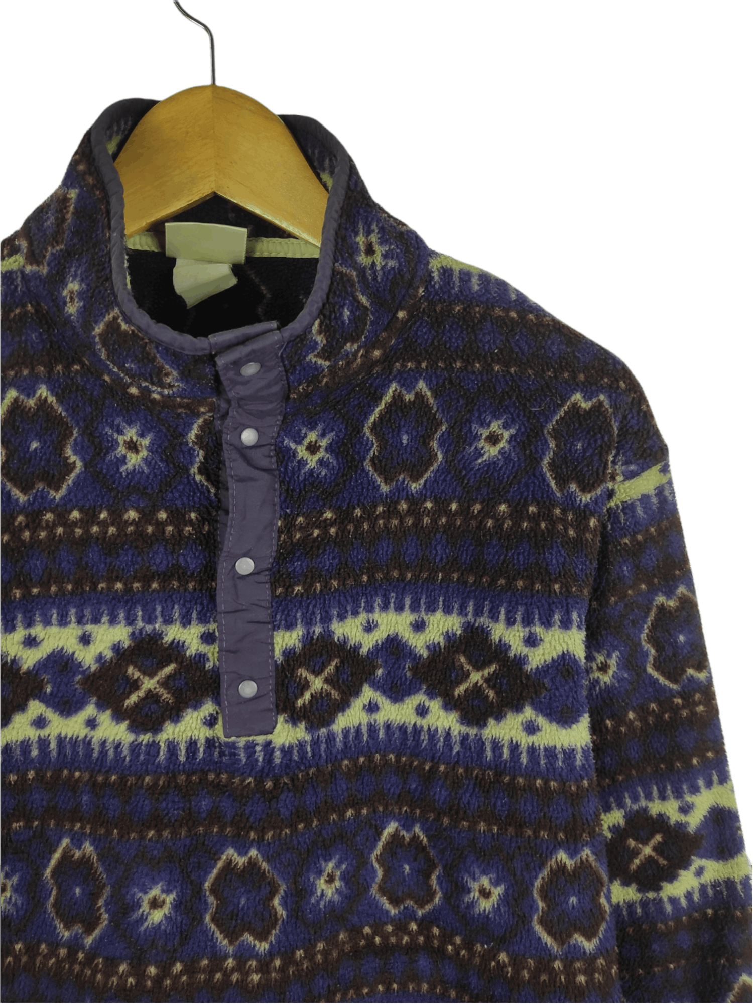 L.L. Bean Vintage LL Bean Freeport Maine Aztec Fleece Jacket Size US M / EU 48-50 / 2 - 2 Thumbnail