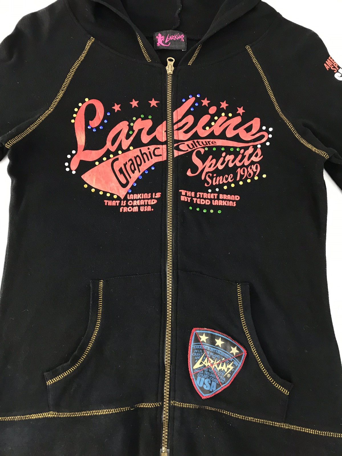 Japanese Brand Larkins Graphic Culture Sweatshirt Hoodie Size US S / EU 44-46 / 1 - 3 Thumbnail