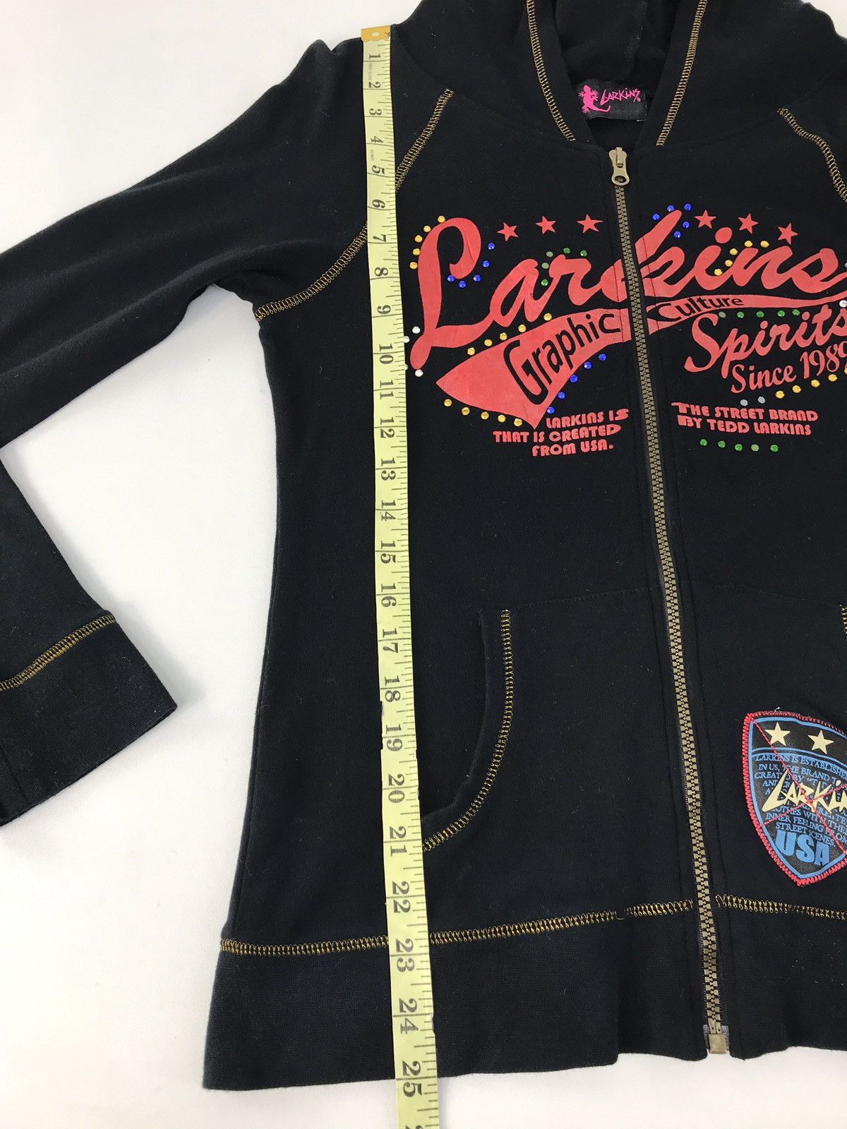 Japanese Brand Larkins Graphic Culture Sweatshirt Hoodie Size US S / EU 44-46 / 1 - 12 Thumbnail