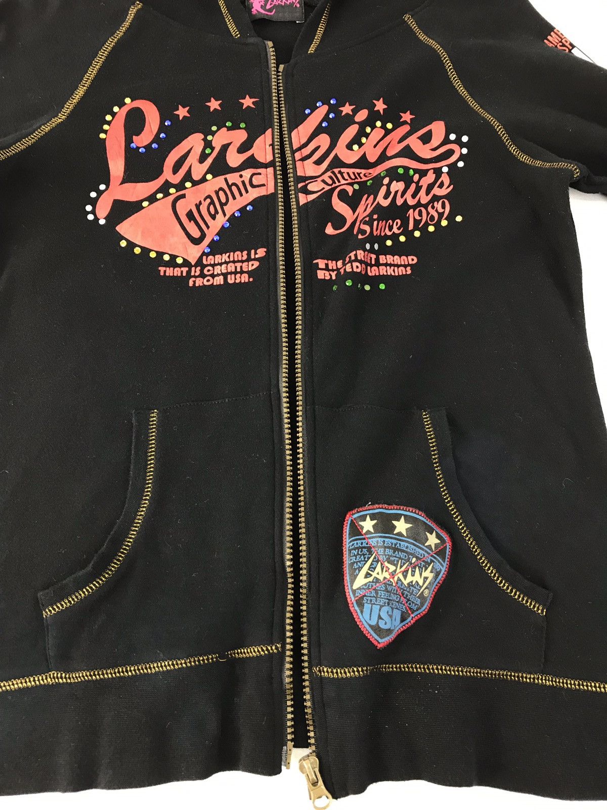 Japanese Brand Larkins Graphic Culture Sweatshirt Hoodie Size US S / EU 44-46 / 1 - 6 Thumbnail