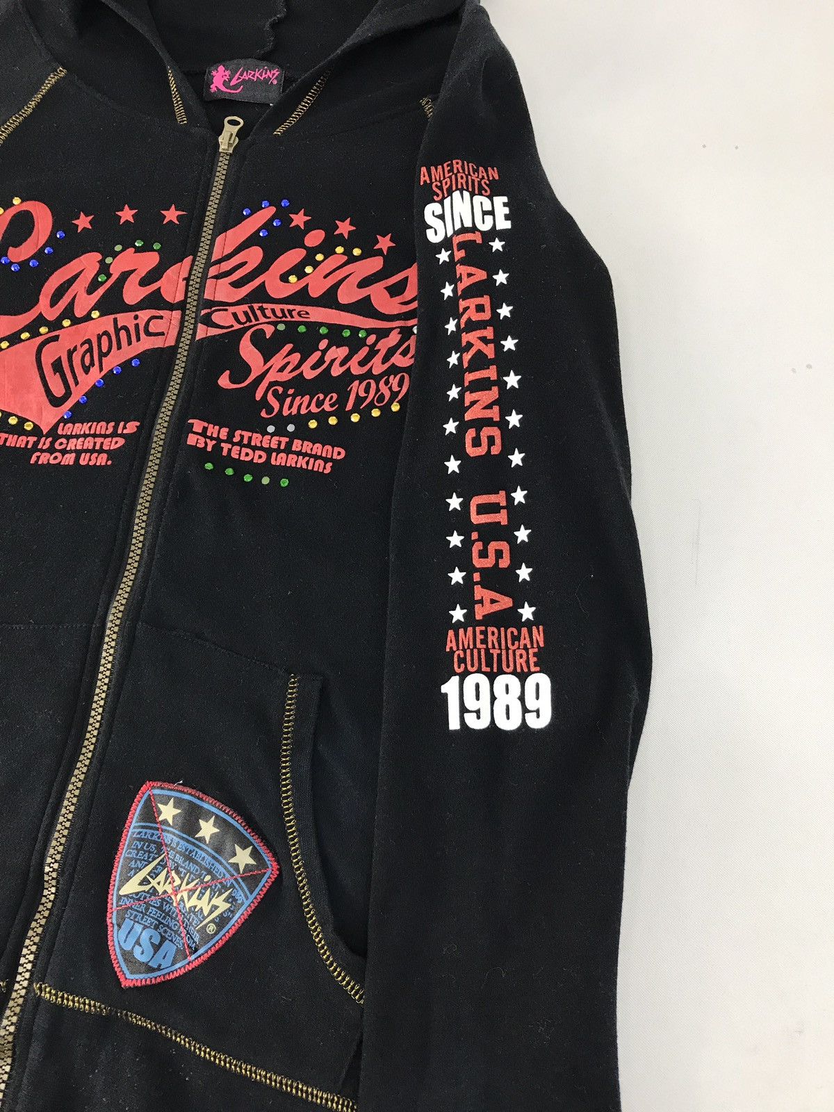 Japanese Brand Larkins Graphic Culture Sweatshirt Hoodie Size US S / EU 44-46 / 1 - 5 Thumbnail