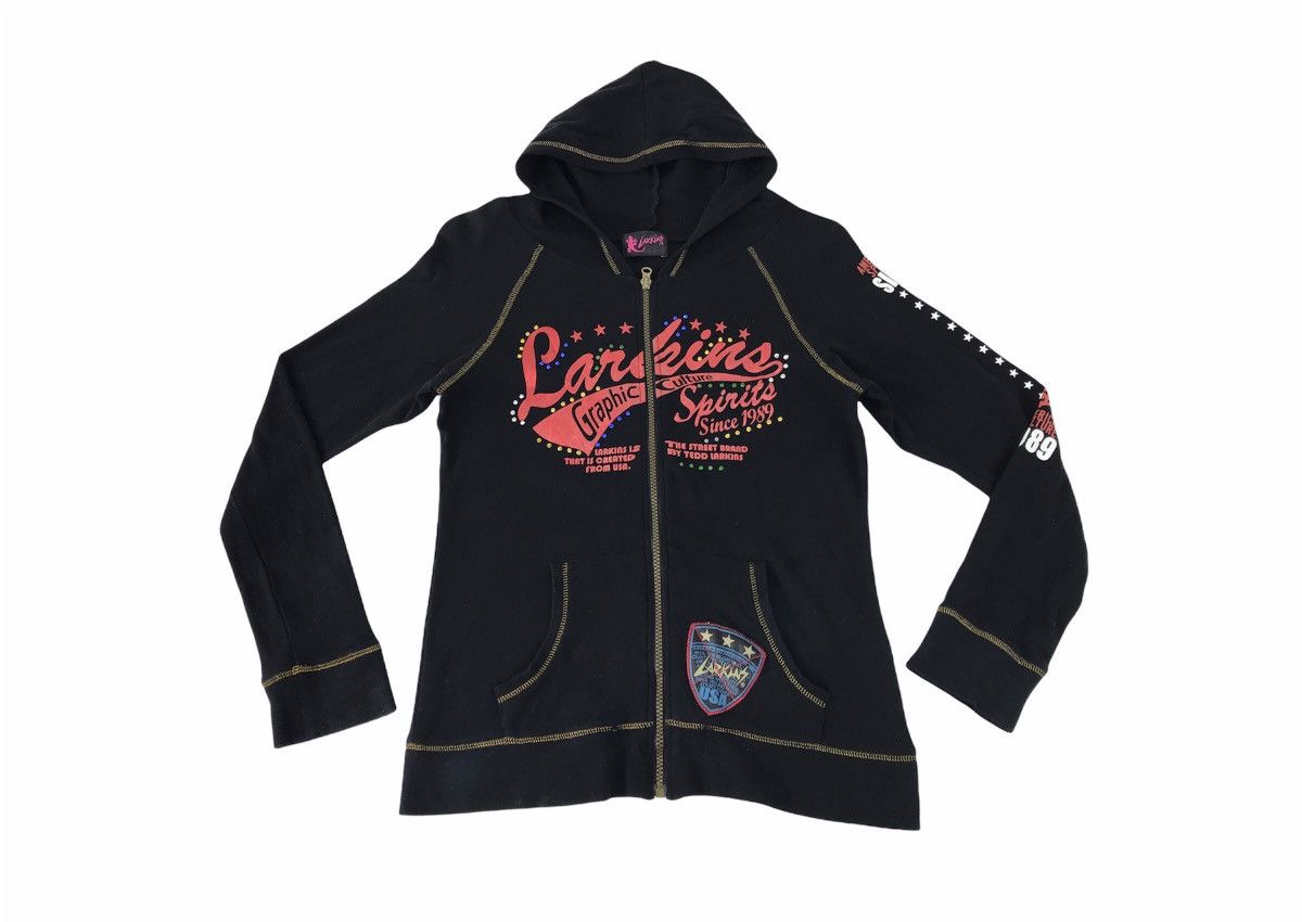 Japanese Brand Larkins Graphic Culture Sweatshirt Hoodie Size US S / EU 44-46 / 1 - 1 Thumbnail