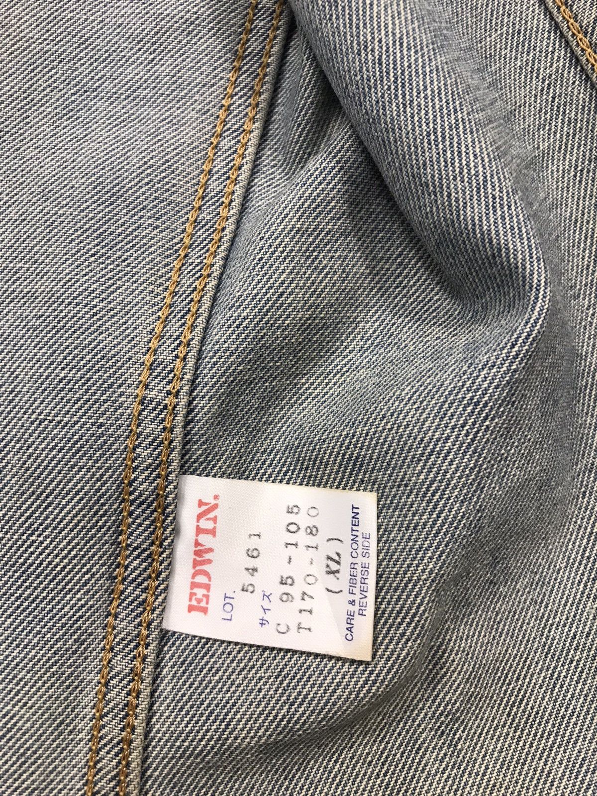 Edwin × Vintage Vintage Edwin Faded Colour Distressed Jacket Jeans Size US L / EU 52-54 / 3 - 11 Thumbnail