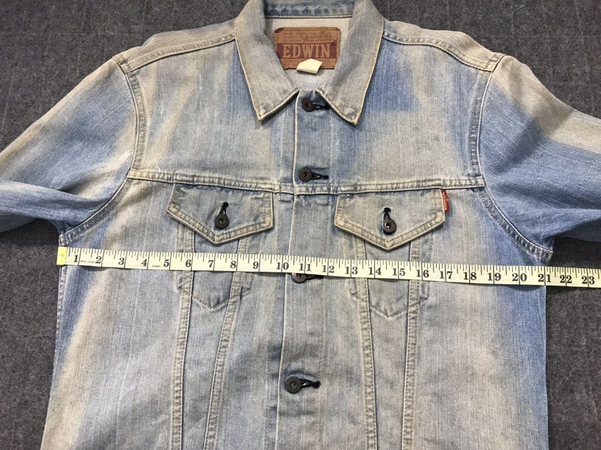 Edwin × Vintage Vintage Edwin Faded Colour Distressed Jacket Jeans Size US L / EU 52-54 / 3 - 13 Thumbnail