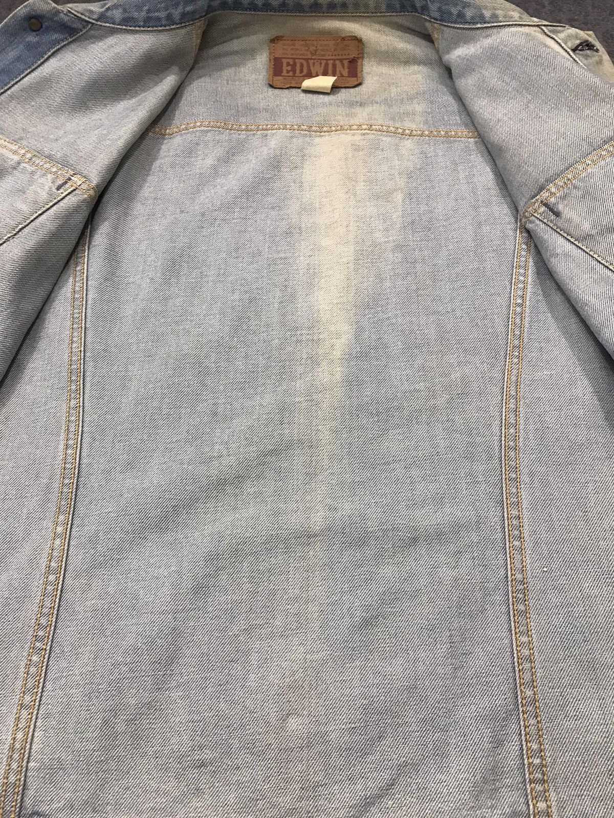 Edwin × Vintage Vintage Edwin Faded Colour Distressed Jacket Jeans Size US L / EU 52-54 / 3 - 9 Thumbnail