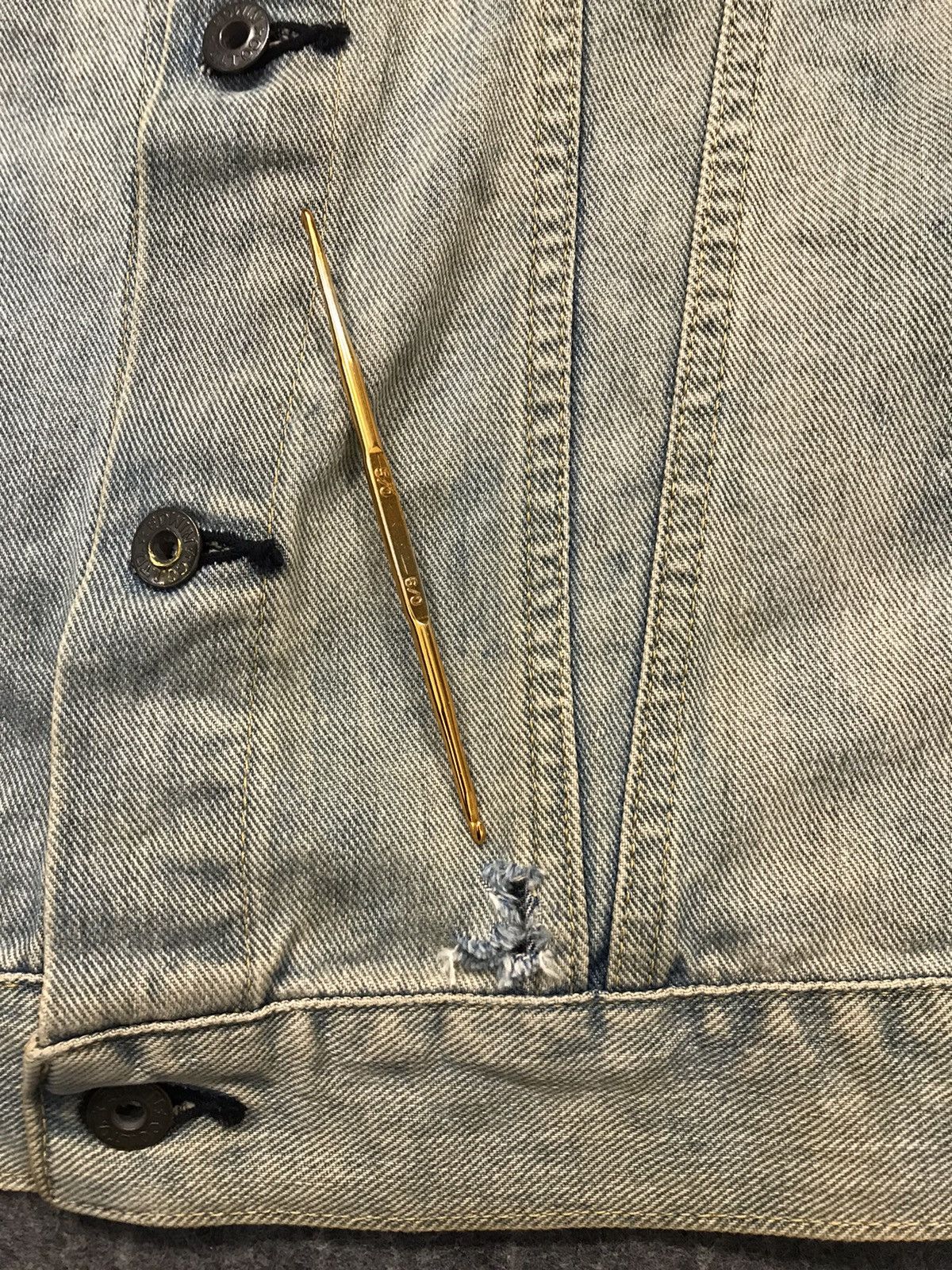 Edwin × Vintage Vintage Edwin Faded Colour Distressed Jacket Jeans Size US L / EU 52-54 / 3 - 17 Thumbnail