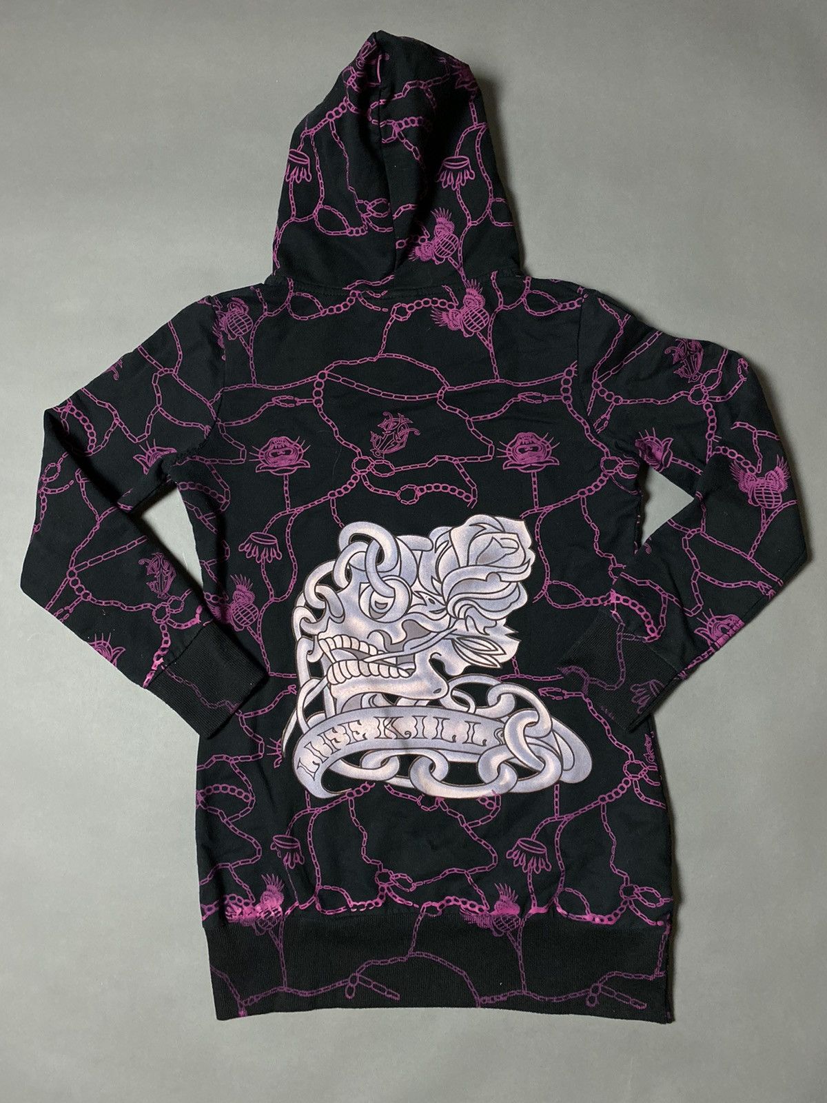 Ed Hardy Christian Audigier vintage black hoodie