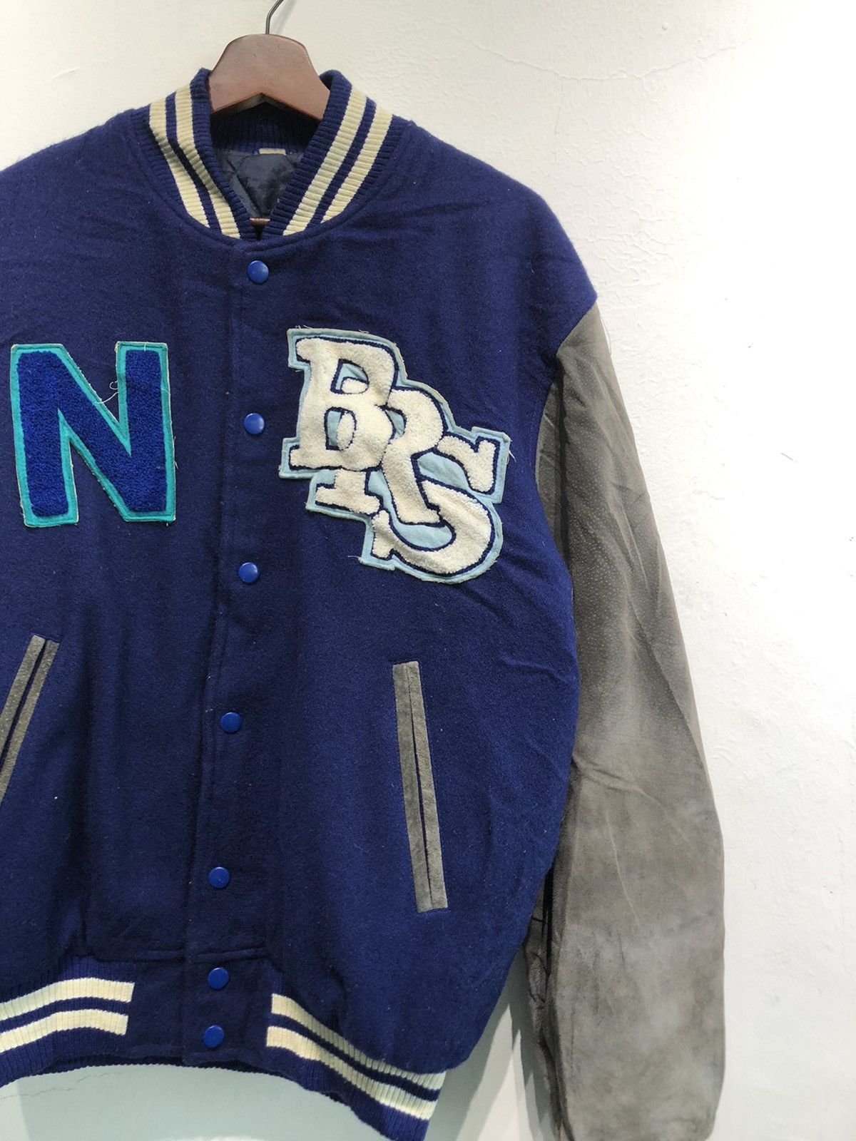 Vintage Bear Racing Kart Team Varsity Jacket Size US L / EU 52-54 / 3 - 3 Thumbnail