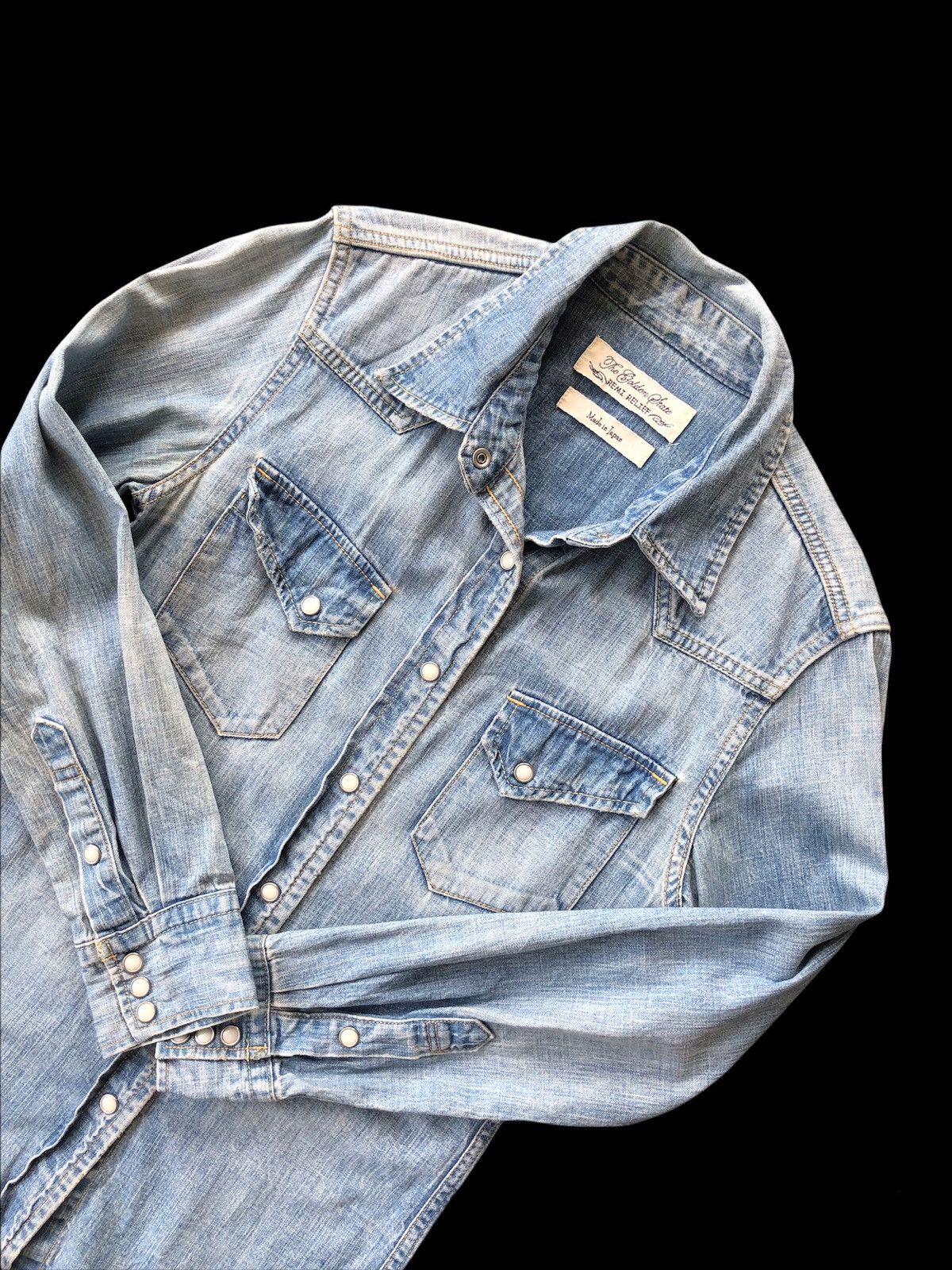 Remi Relief GRAIL🔥Remi Relief 🇯🇵 Rockabilly Western Denim Shirt Size US S / EU 44-46 / 1 - 2 Thumbnail