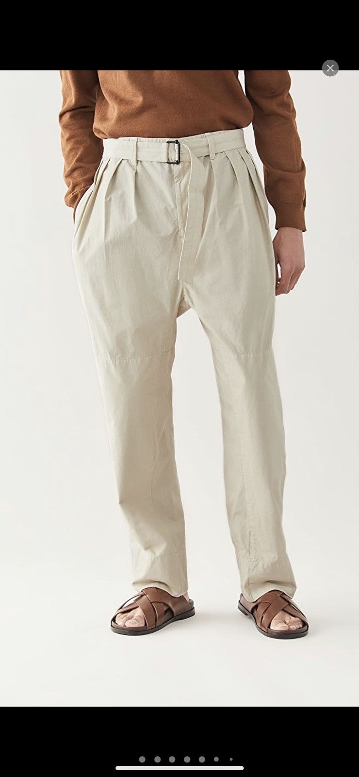 Lemaire Lemaire lightweight belted pants. 52/36. $650 Size US 34 / EU 50 - 1 Thumbnail