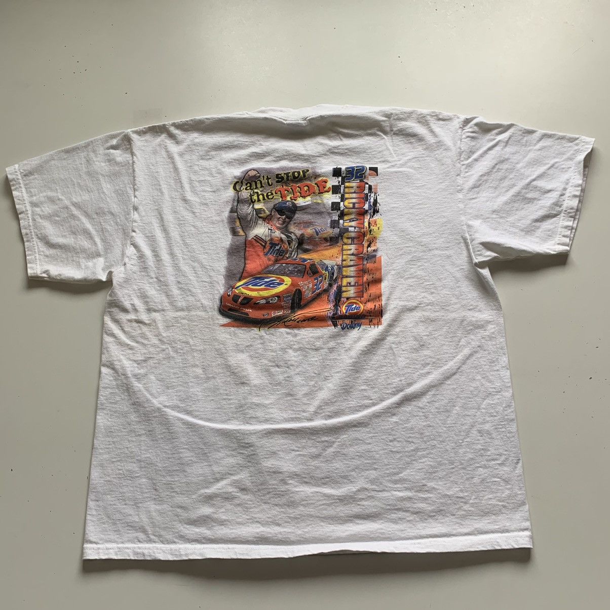 image of Vintage 90's Nascar Tide Promo Graphic T Shirt XL in White, Men's