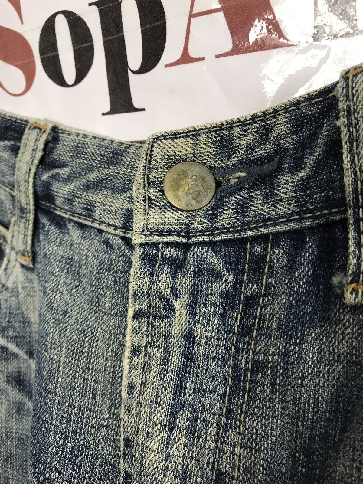 Japanese Brand × R.Newbold R.Newbold Distressed Denim Art Painting Style Size US 32 / EU 48 - 5 Thumbnail