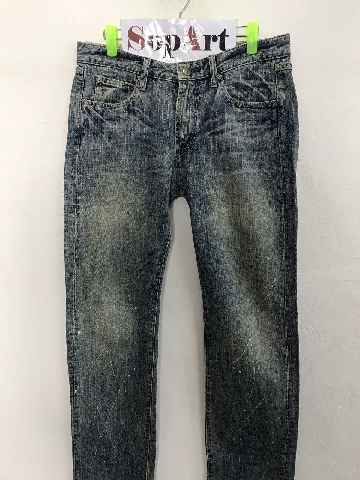 Japanese Brand × R.Newbold R.Newbold Distressed Denim Art Painting Style Size US 32 / EU 48 - 3 Thumbnail