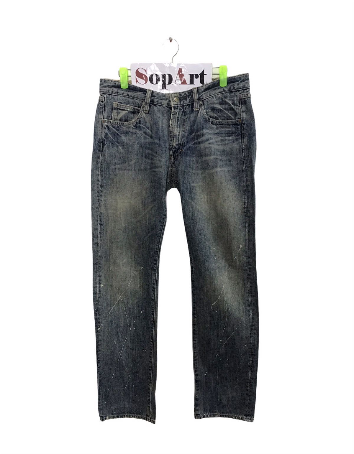 Japanese Brand × R.Newbold R.Newbold Distressed Denim Art Painting Style Size US 32 / EU 48 - 1 Thumbnail