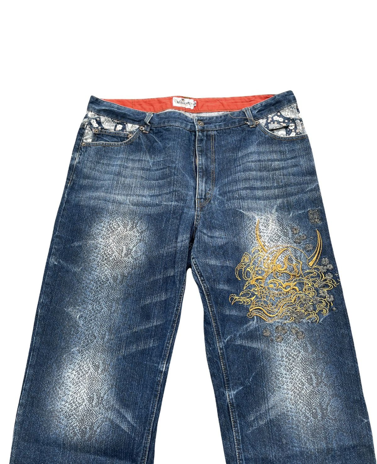If Six Was Nine Karakuri Tamashi Multi pocket Denim Size US 39 - 4 Thumbnail