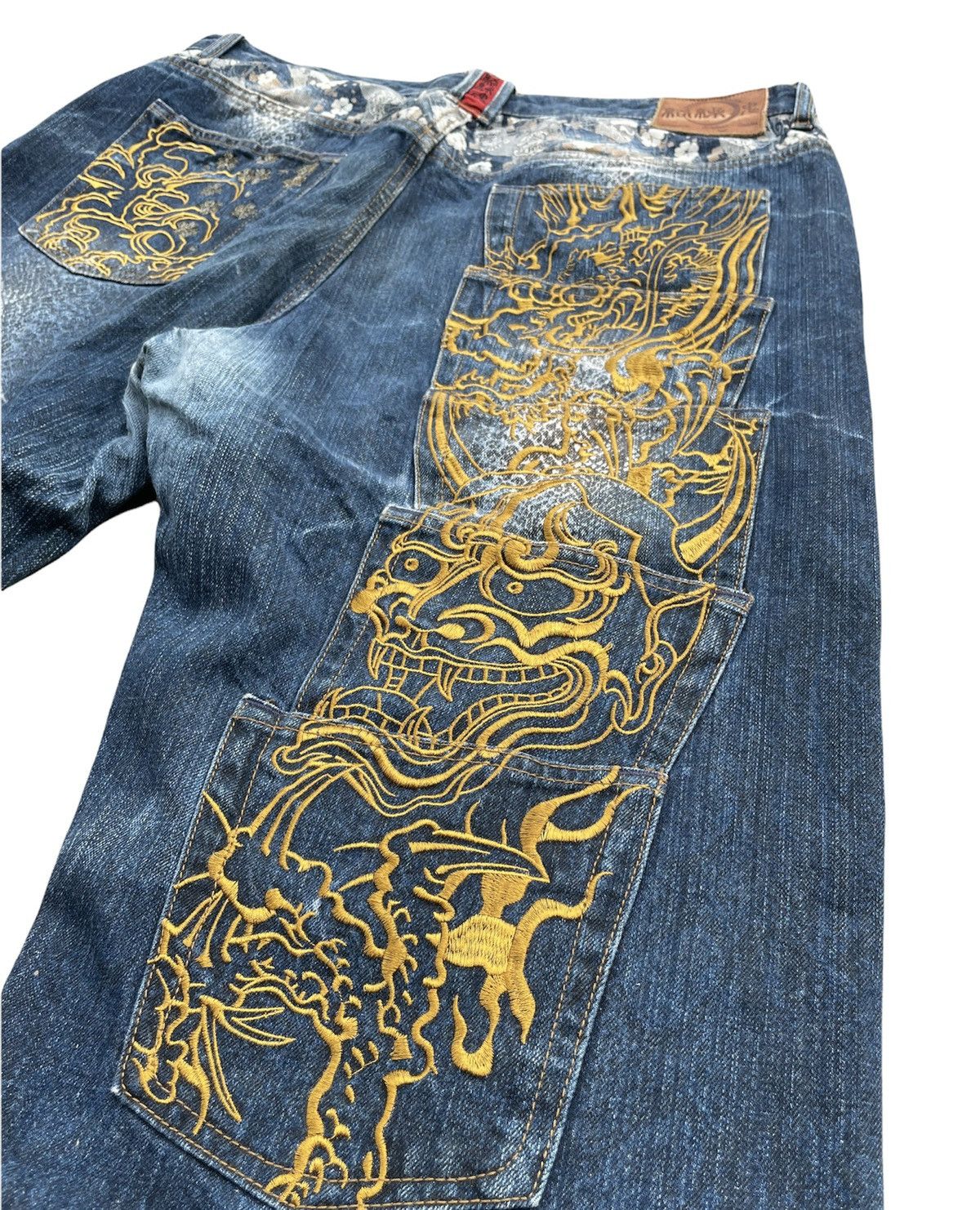 If Six Was Nine Karakuri Tamashi Multi pocket Denim Size US 39 - 9 Thumbnail