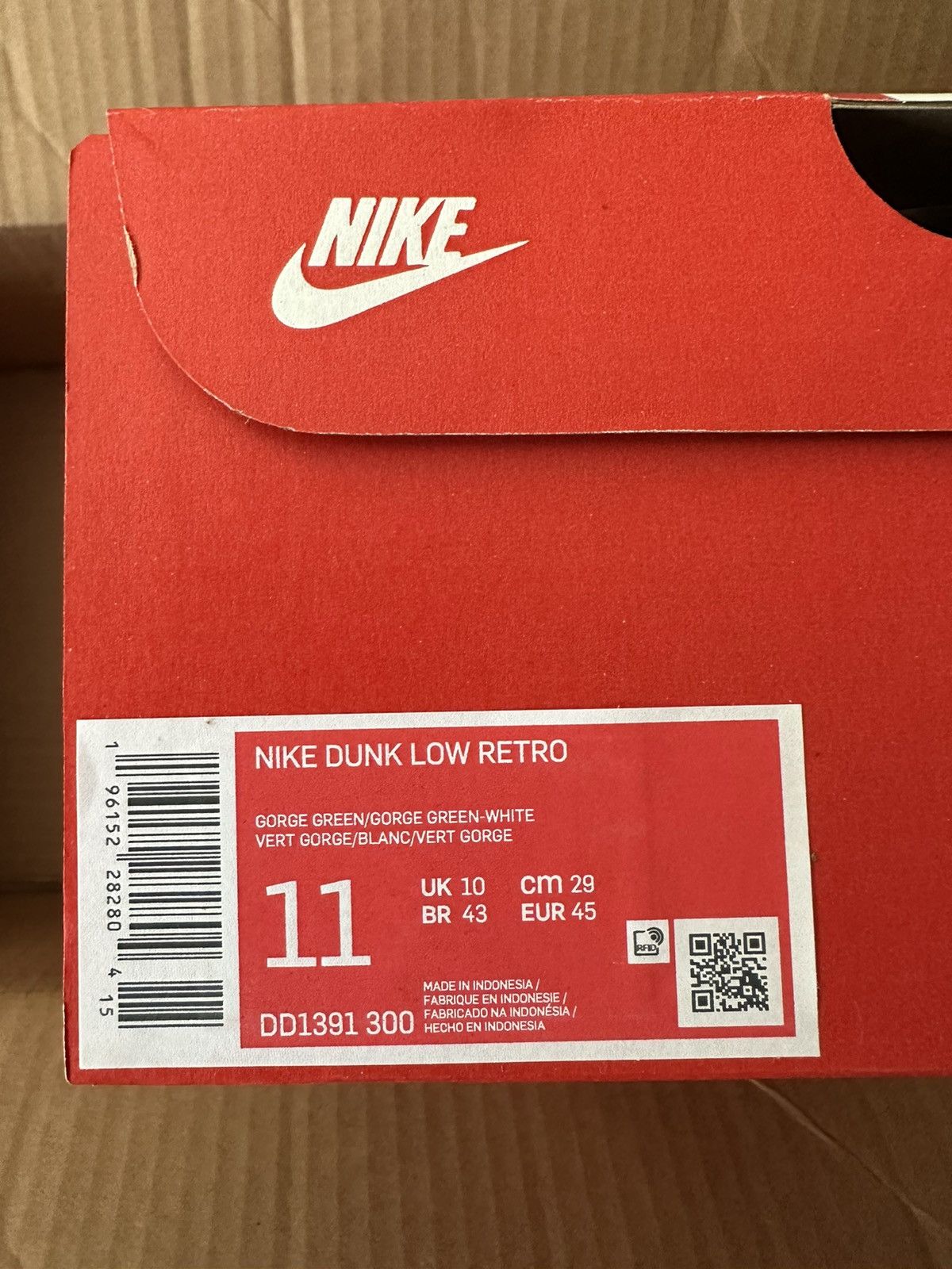 Nike Nike Dunk Low Miami Hurricane Size US 11 / EU 44 - 8 Thumbnail