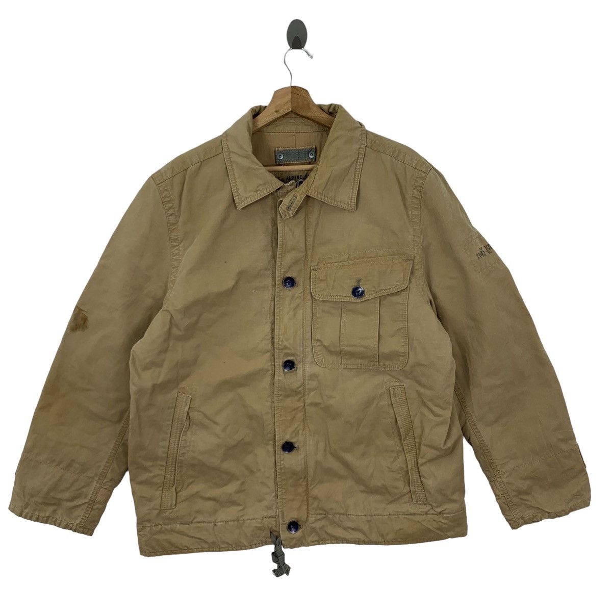 Gap × Vintage Vintage GAP brand Truckers Khaki Button Jacket Size US L / EU 52-54 / 3 - 1 Thumbnail