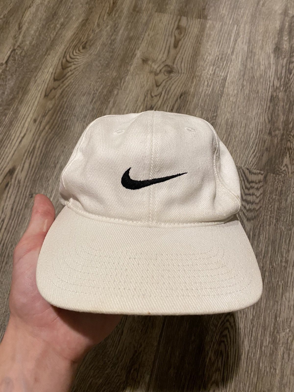 Nike × Vintage Vintage 1990s Nike Swoosh Logo Cap Hat Size ONE SIZE - 1 Thumbnail