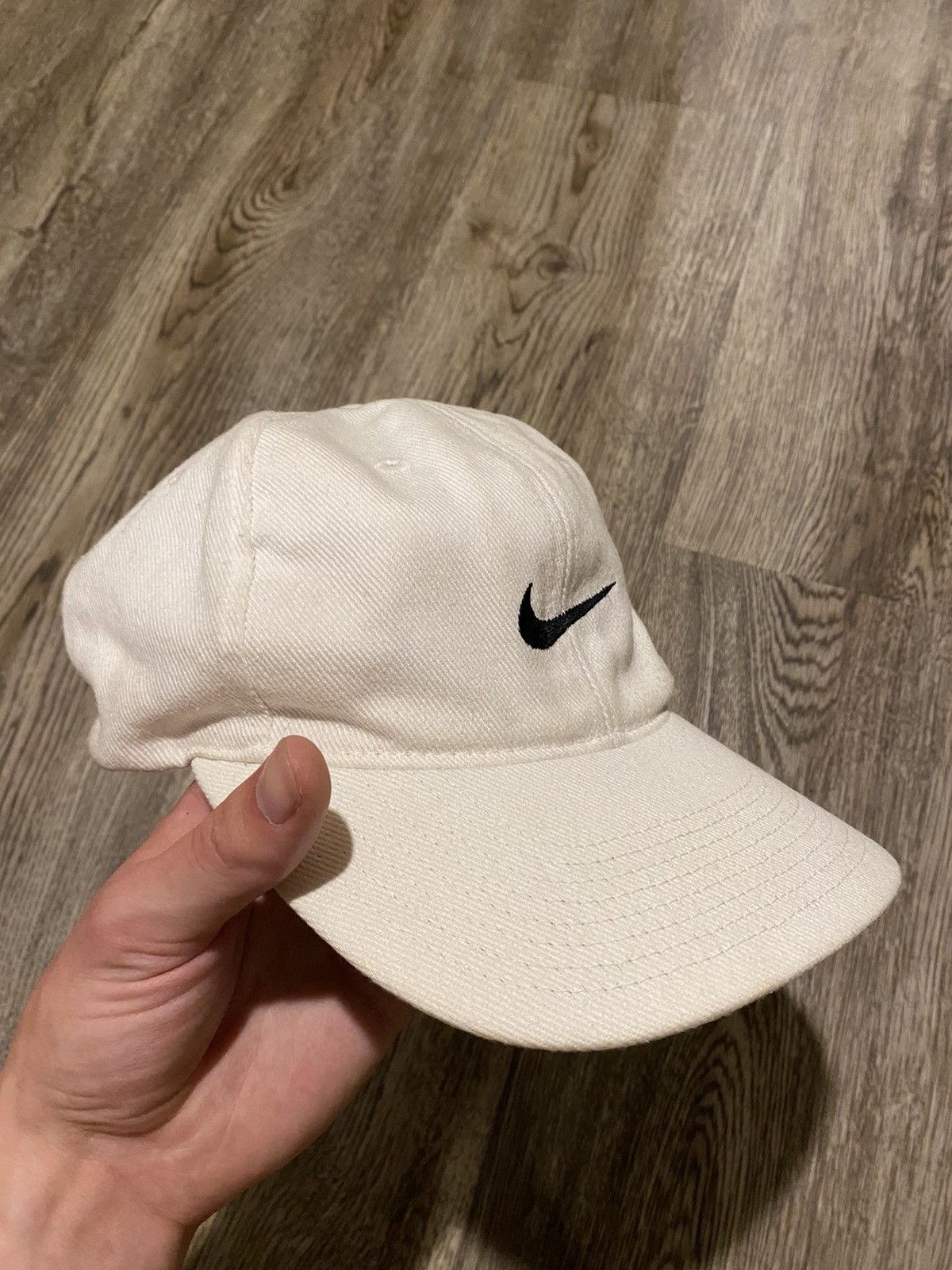 Nike × Vintage Vintage 1990s Nike Swoosh Logo Cap Hat Size ONE SIZE - 2 Thumbnail