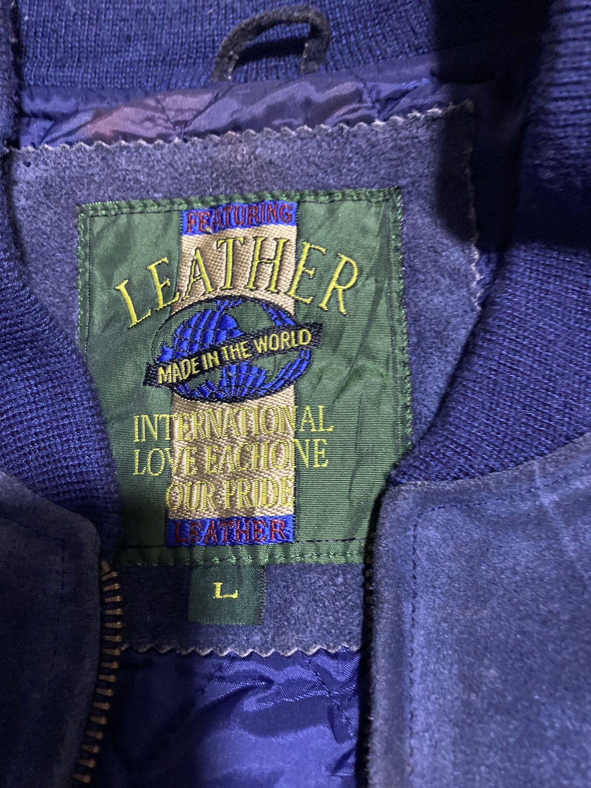 Vintage VINTAGE SUEDE LEATHER BOMBER JACKET Size US L / EU 52-54 / 3 - 7 Thumbnail