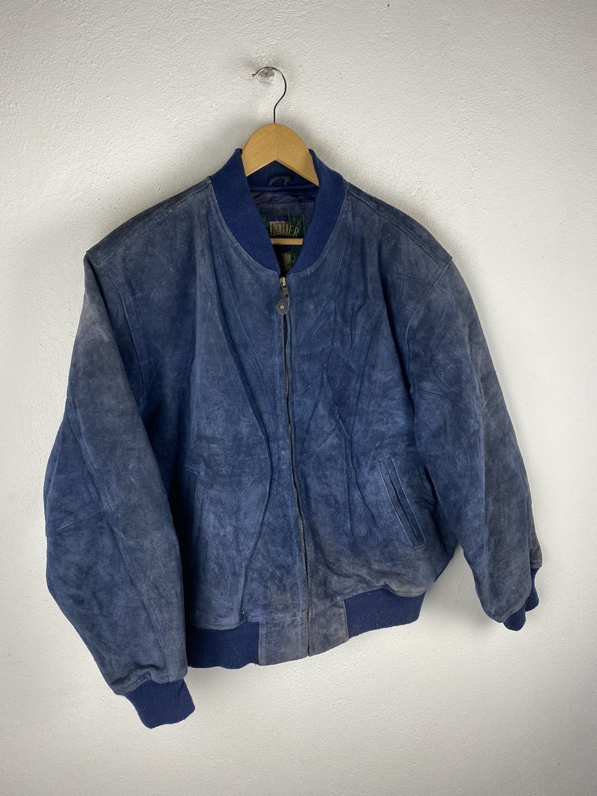 Vintage VINTAGE SUEDE LEATHER BOMBER JACKET Size US L / EU 52-54 / 3 - 3 Thumbnail
