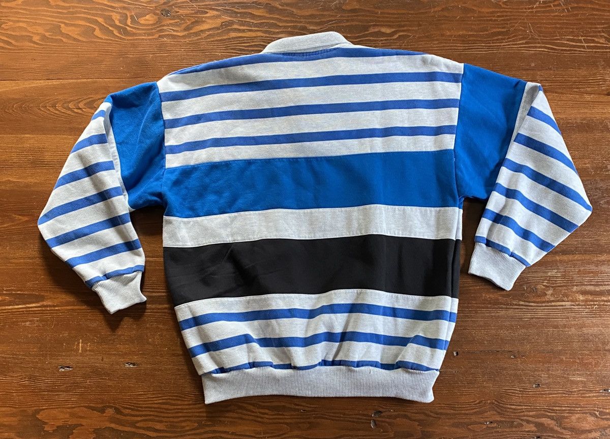 Vintage Vintage 90’s Claybrooke Striped Polo Sweatshirt Size US L / EU 52-54 / 3 - 9 Thumbnail