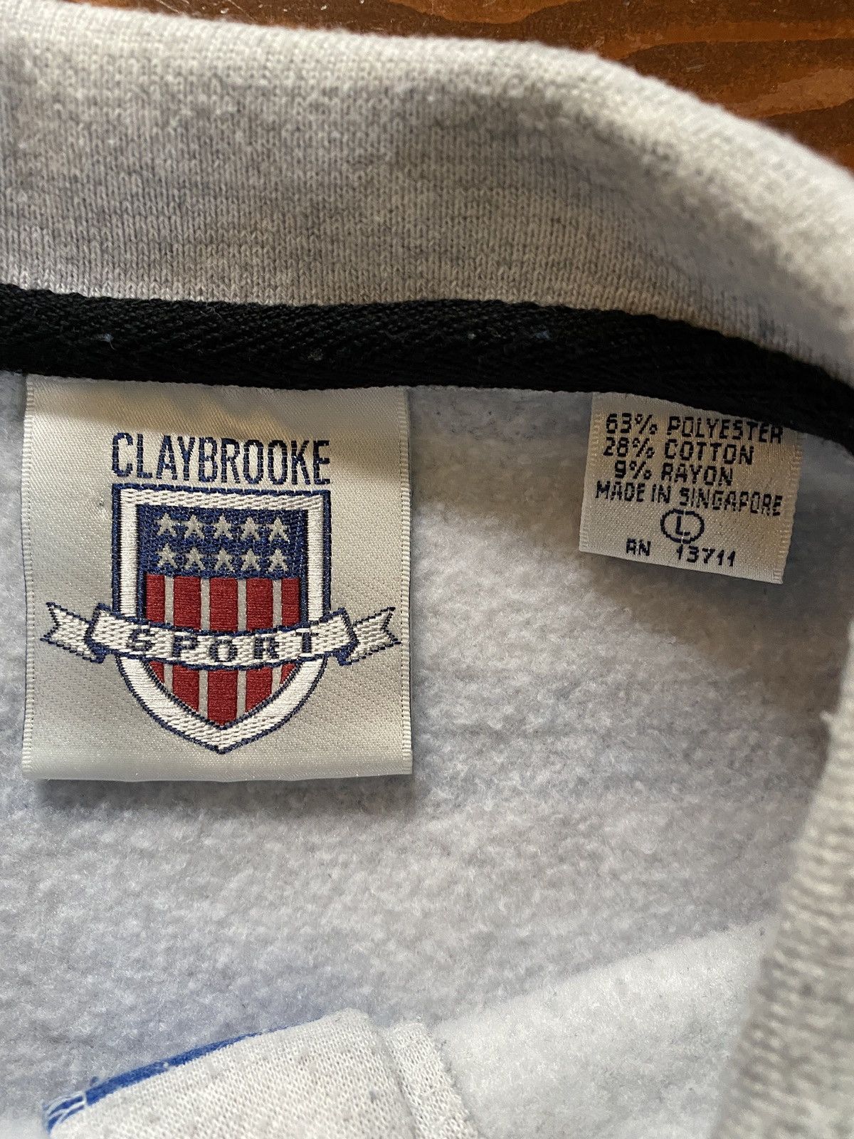 Vintage Vintage 90’s Claybrooke Striped Polo Sweatshirt Size US L / EU 52-54 / 3 - 4 Thumbnail