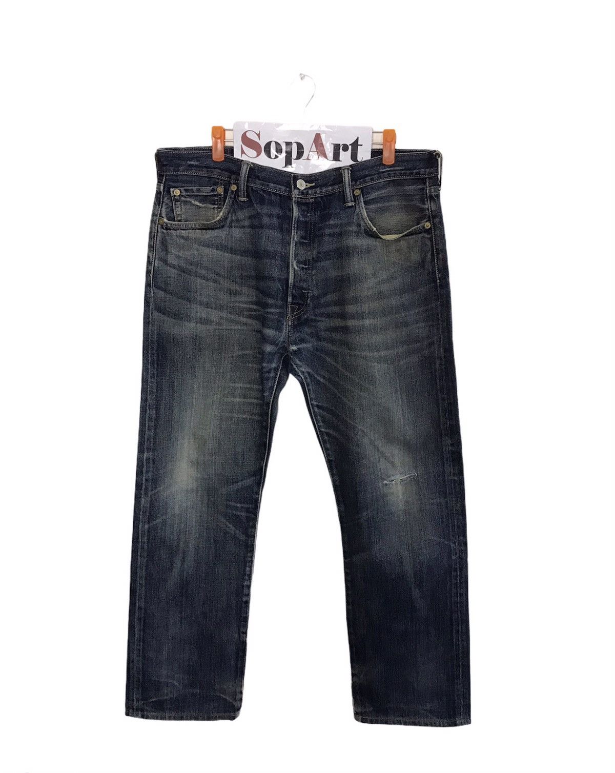Levi's Vintage Clothing × Vintage Vintage Levi’s 501 Distressed Indigo Denim Jeans Size US 36 / EU 52 - 1 Thumbnail