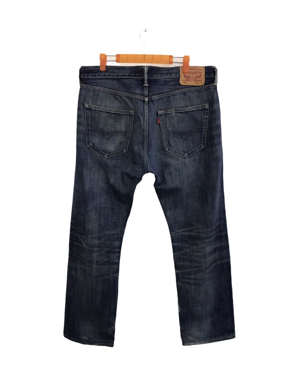 Levi's Vintage Clothing × Vintage Vintage Levi’s 501 Distressed Indigo Denim Jeans Size US 36 / EU 52 - 2 Thumbnail