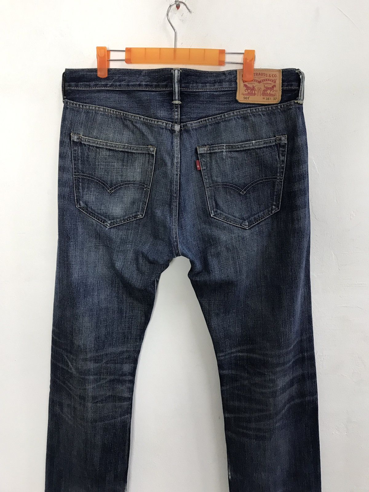 Levi's Vintage Clothing × Vintage Vintage Levi’s 501 Distressed Indigo Denim Jeans Size US 36 / EU 52 - 11 Thumbnail