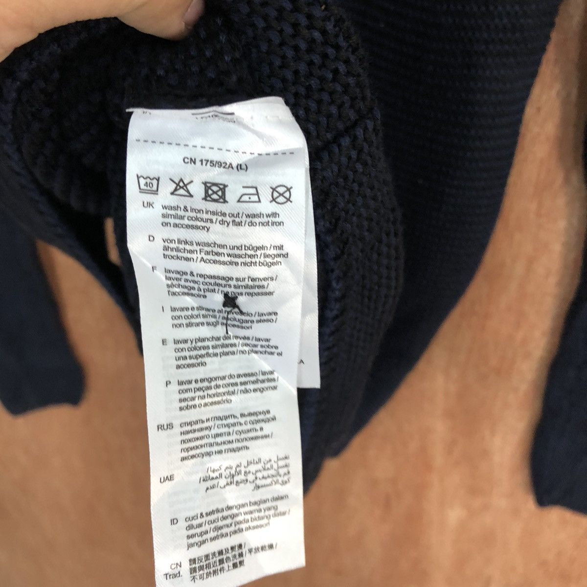 Homespun Knitwear ESprit Dark Blue Cardigan knitwear #c865 Size US L / EU 52-54 / 3 - 14 Thumbnail