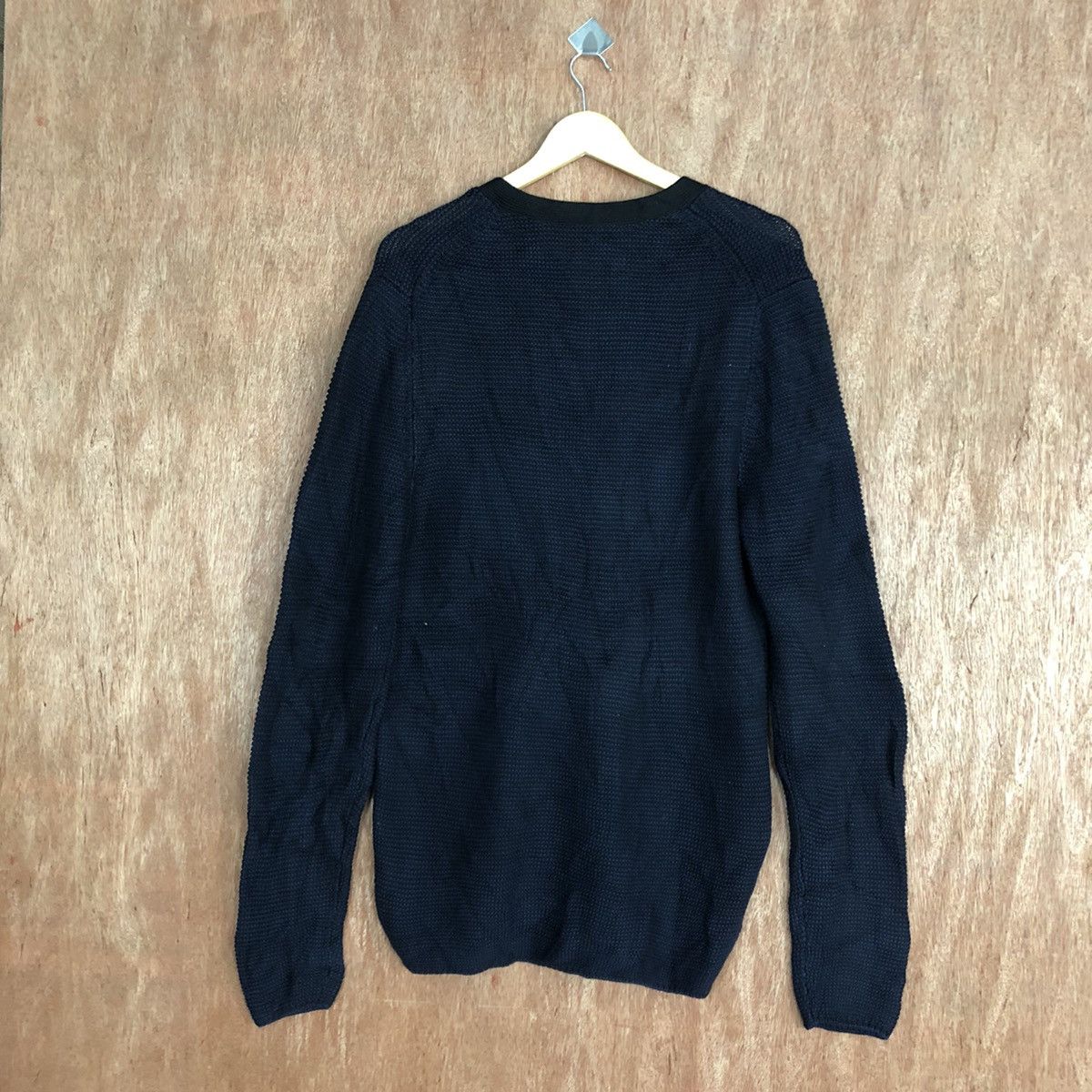 Homespun Knitwear ESprit Dark Blue Cardigan knitwear #c865 Size US L / EU 52-54 / 3 - 13 Thumbnail