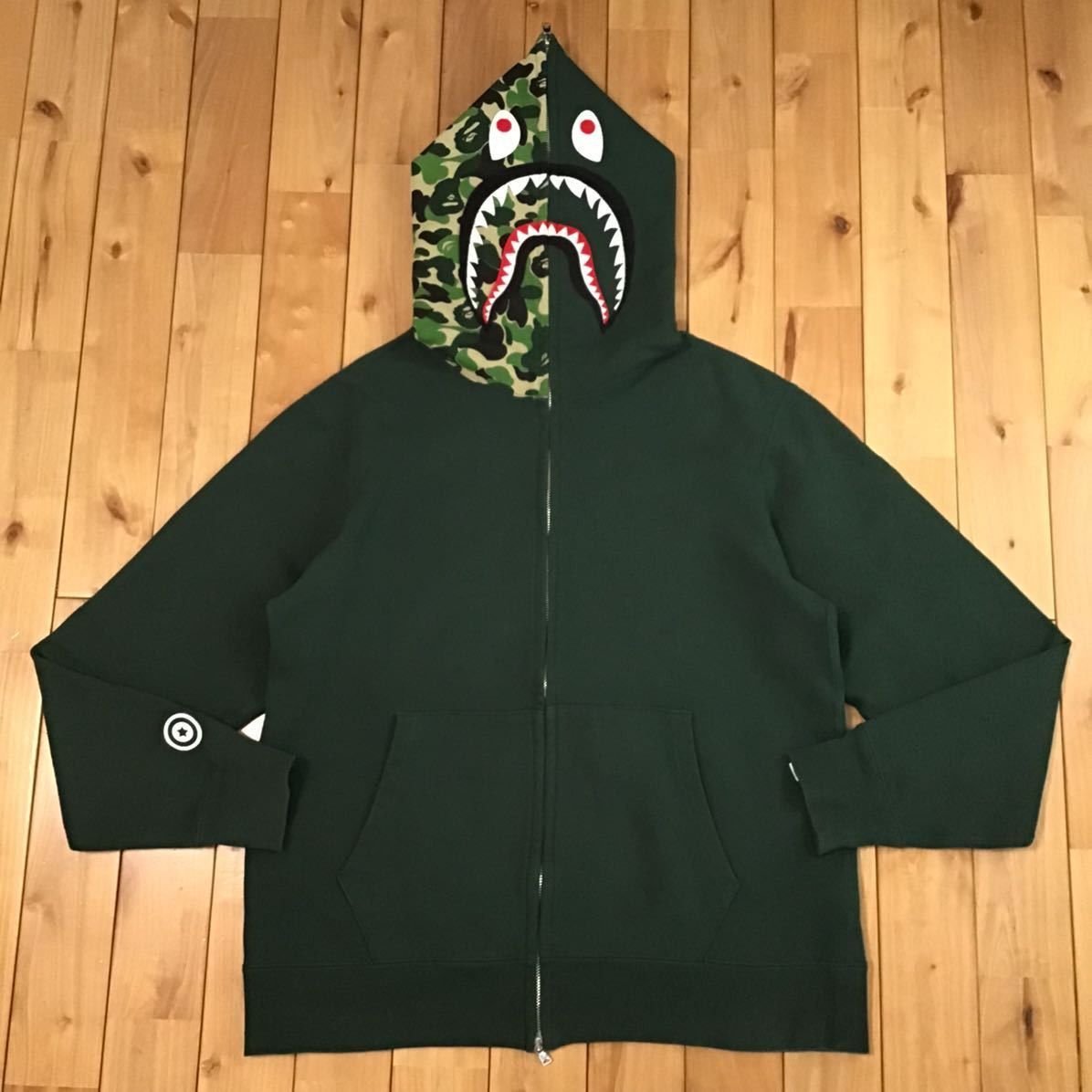 Bape ABC camo green × DARK green shark full zip hoodie BAPE Size US XXL / EU 58 / 5 - 1 Thumbnail