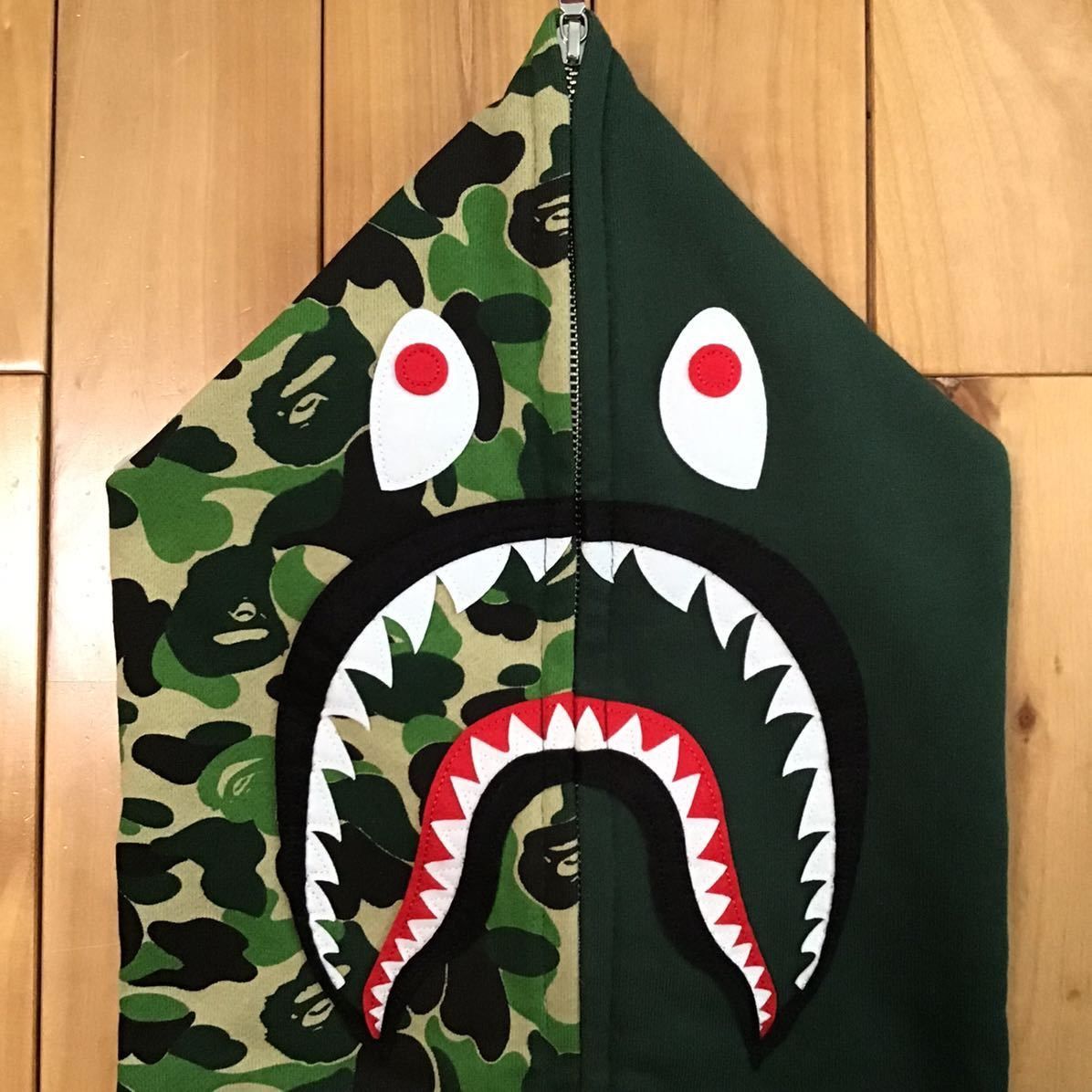 Bape ABC camo green × DARK green shark full zip hoodie BAPE Size US XXL / EU 58 / 5 - 3 Thumbnail