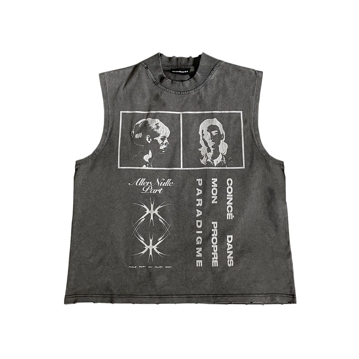 image of ★ Collett Paradigme Sleeveless T-Shirt in Vintage Black, Men's (Size Small)