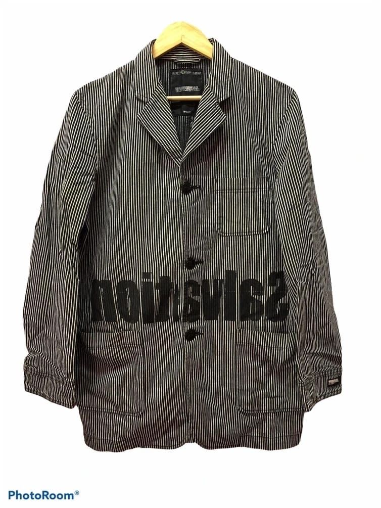 image of Neighborhood Long Sleve Jacket in Black White, Men's (Size Medium)