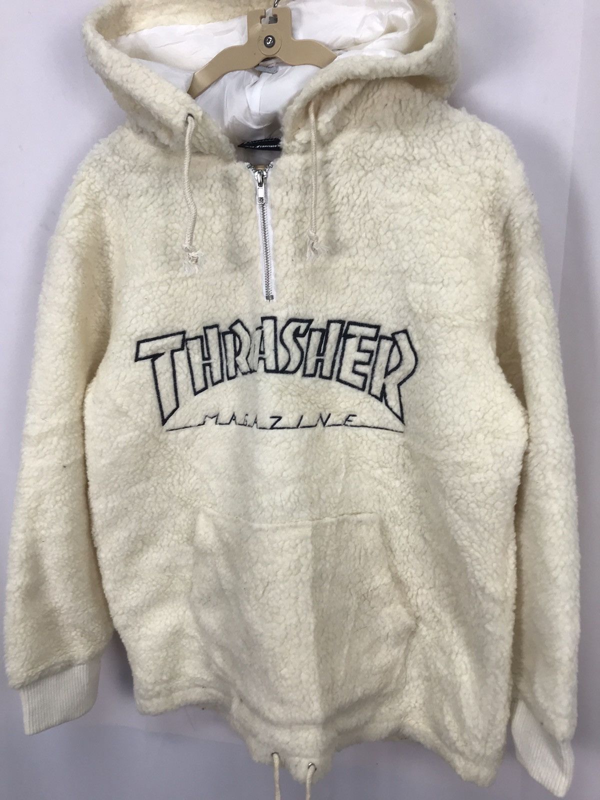 Thrasher Thrasher spellout deep pile fleece hoodie half zipper Size US M / EU 48-50 / 2 - 5 Thumbnail