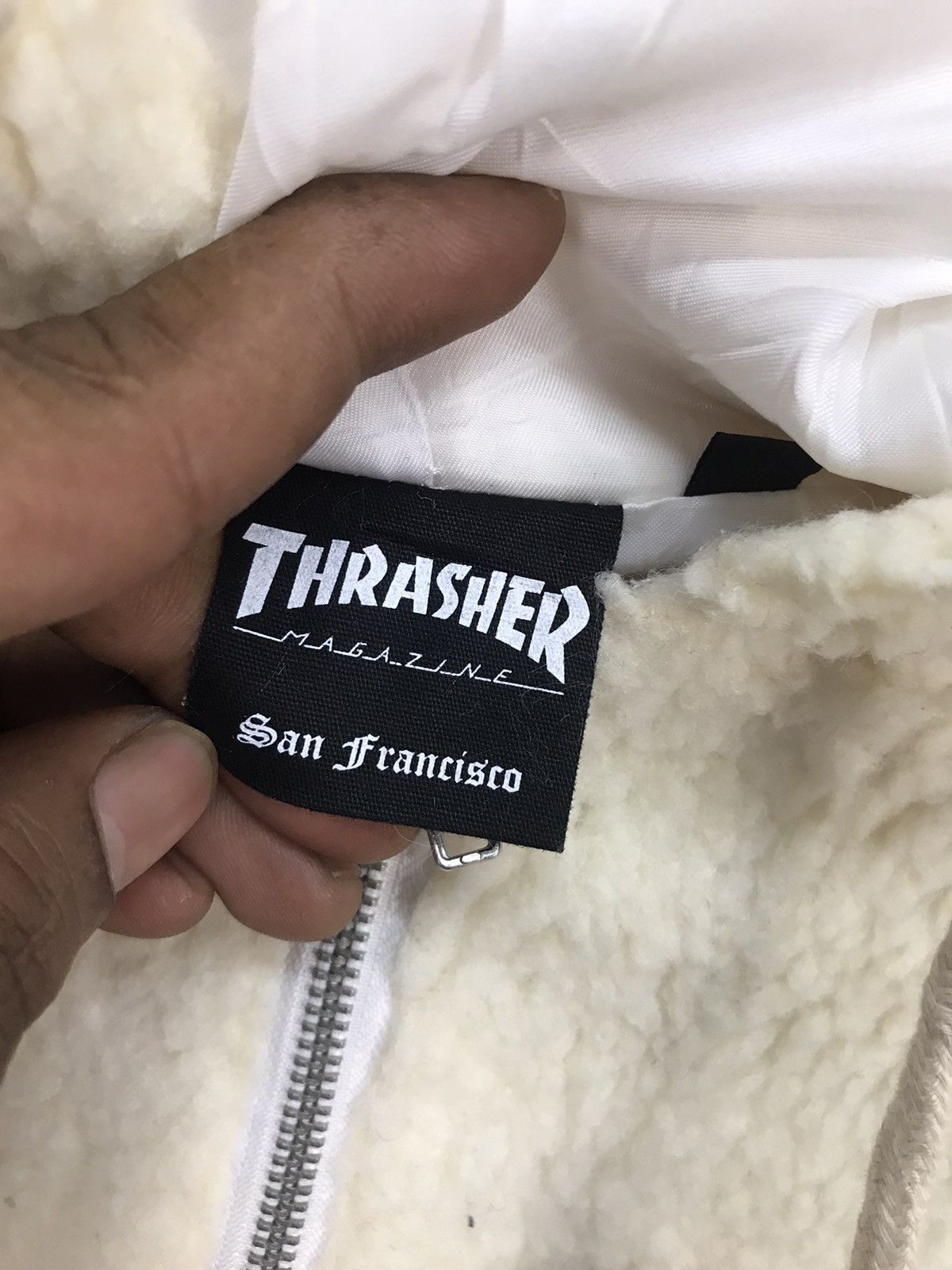 Thrasher Thrasher spellout deep pile fleece hoodie half zipper Size US M / EU 48-50 / 2 - 3 Thumbnail