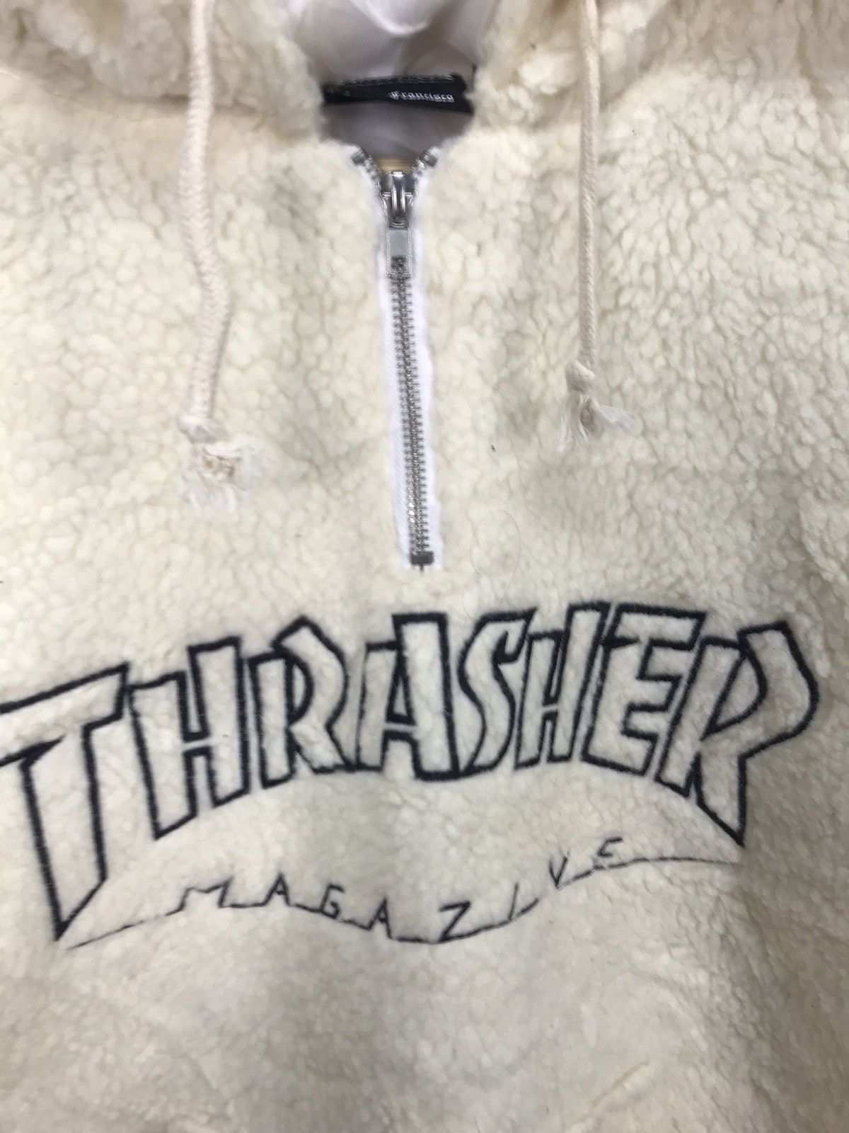 Thrasher Thrasher spellout deep pile fleece hoodie half zipper Size US M / EU 48-50 / 2 - 4 Thumbnail