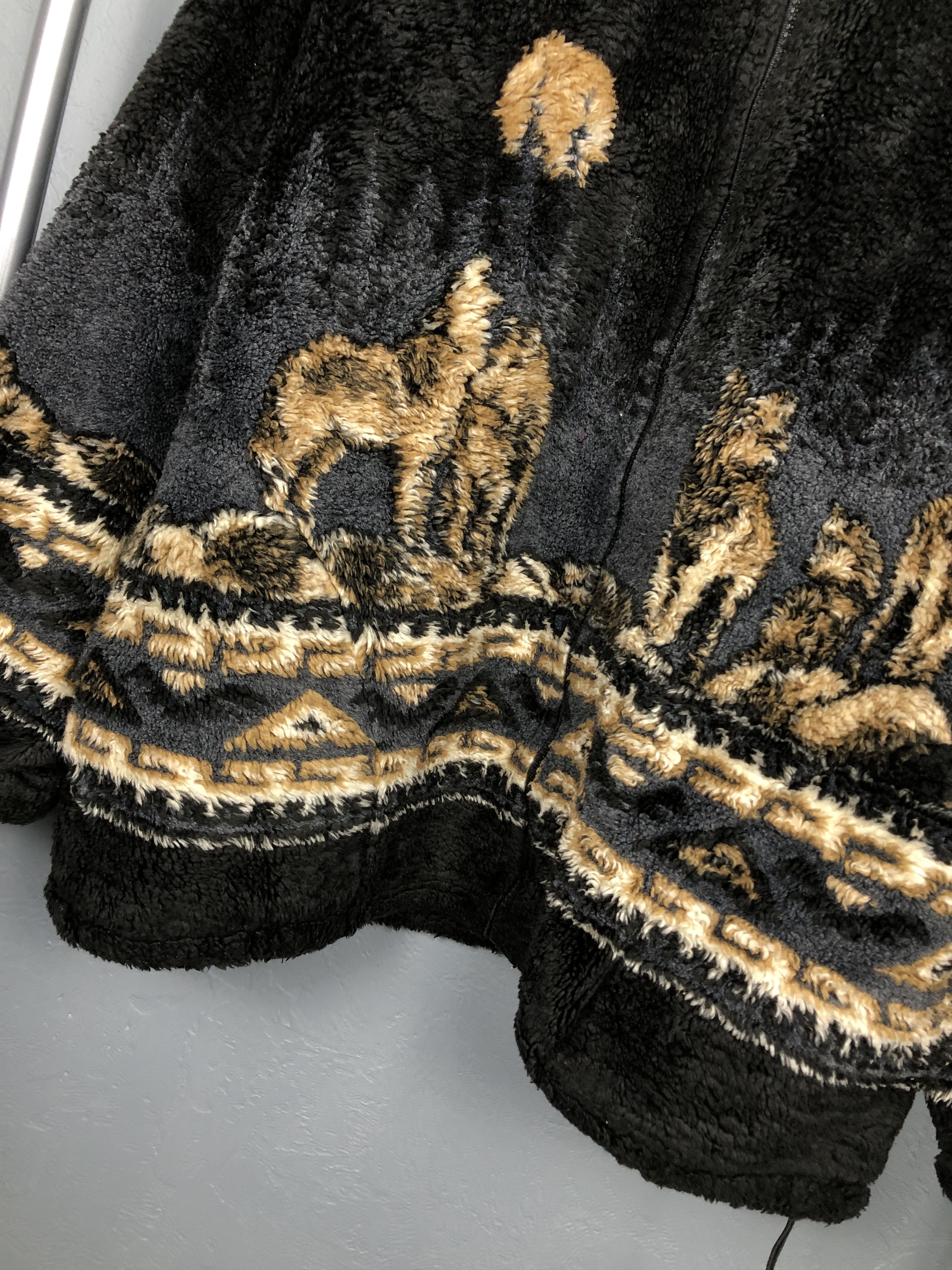 Vintage Vintage Animal WOLF Fleece Jacket Size US XL / EU 56 / 4 - 3 Thumbnail