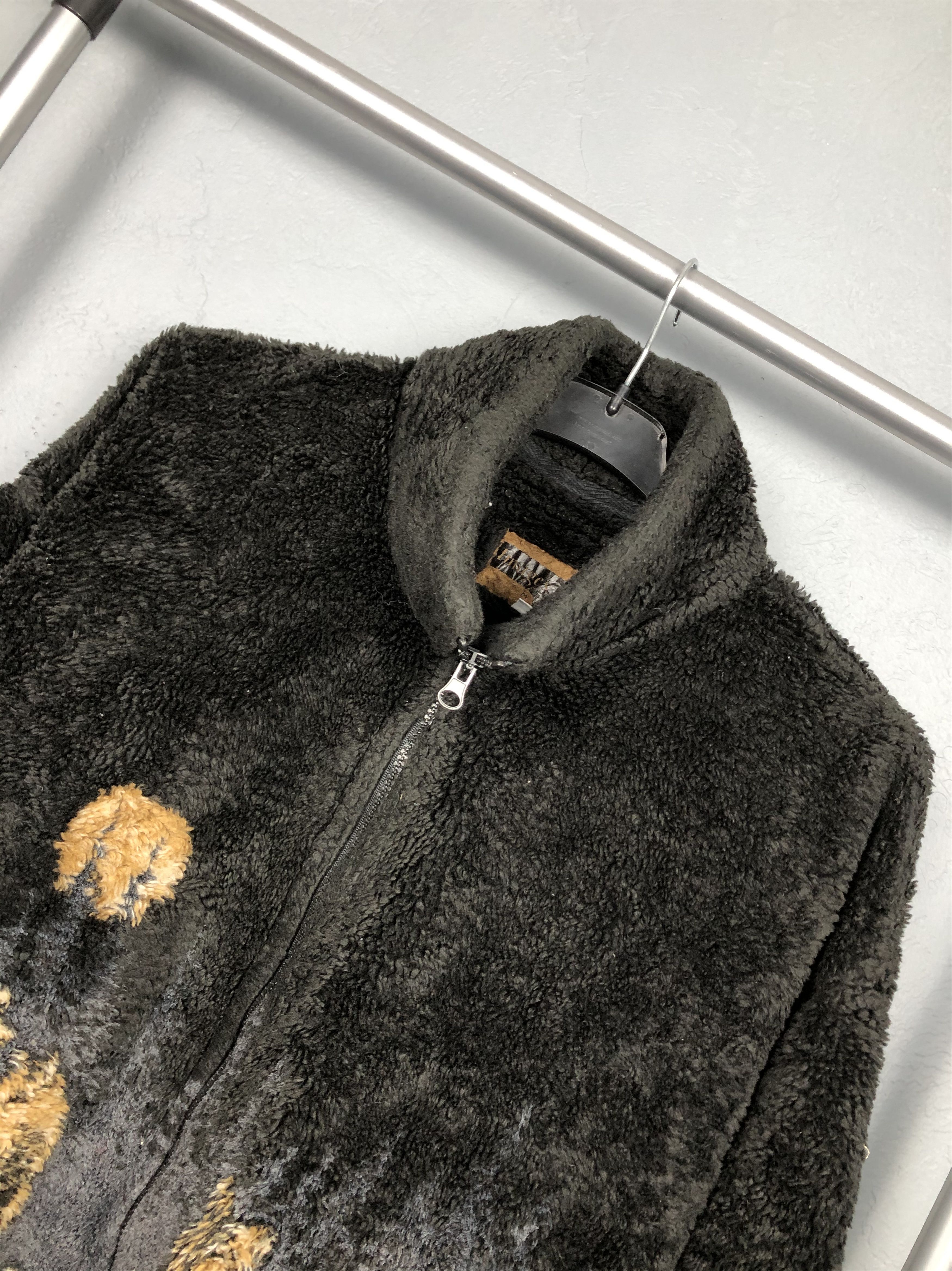 Vintage Vintage Animal WOLF Fleece Jacket Size US XL / EU 56 / 4 - 2 Thumbnail