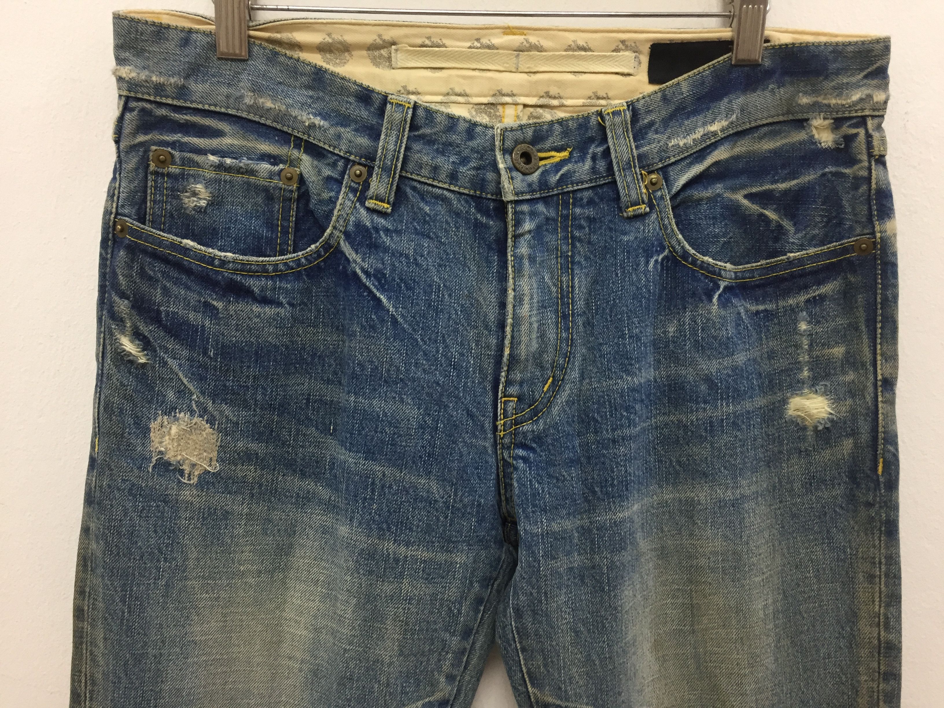 Japanese Brand Japanese hypebeast Brand Jama RICO distressed Ankle Zipper Size US 33 - 3 Thumbnail