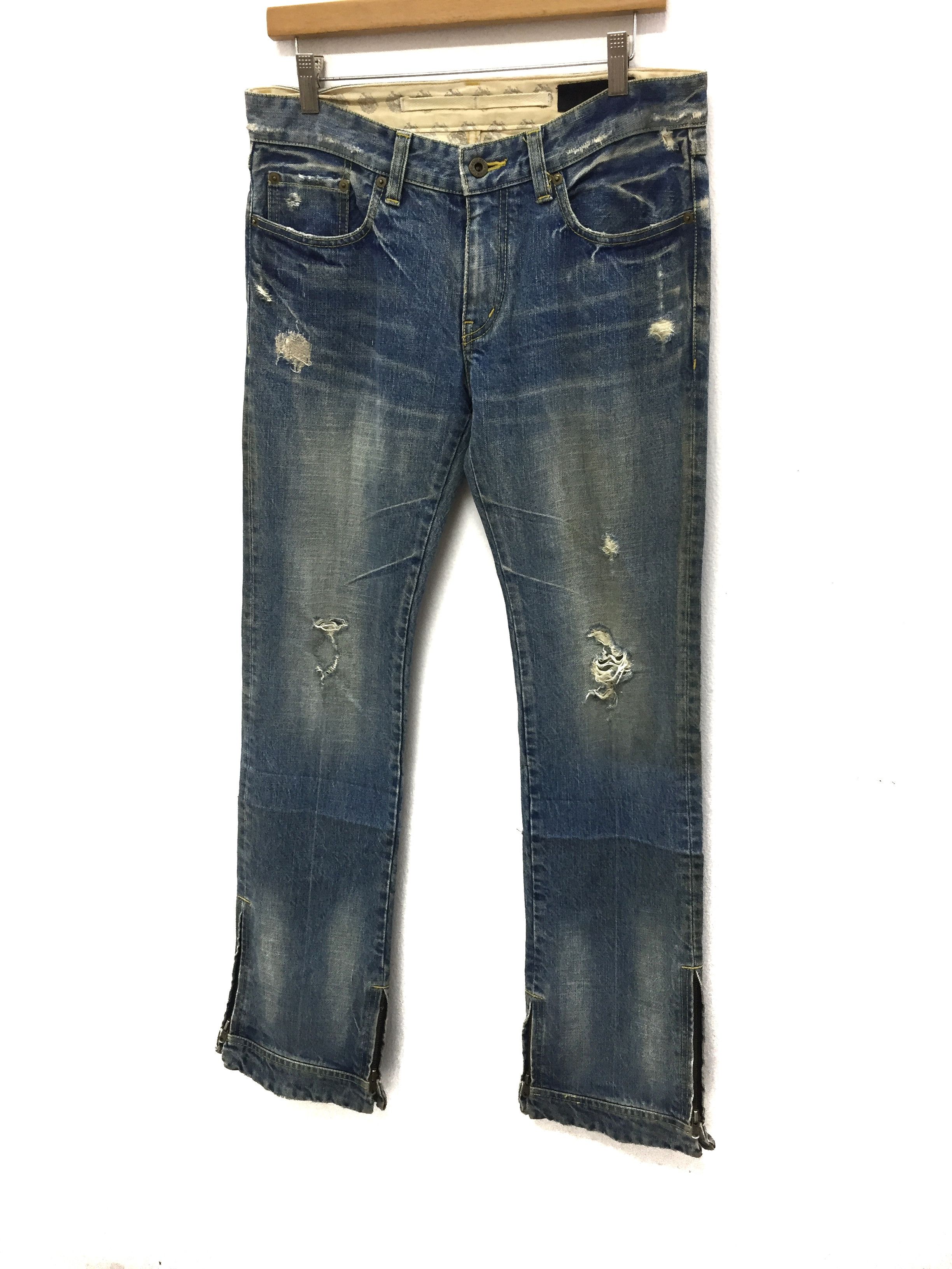 Japanese Brand Japanese hypebeast Brand Jama RICO distressed Ankle Zipper Size US 33 - 2 Thumbnail