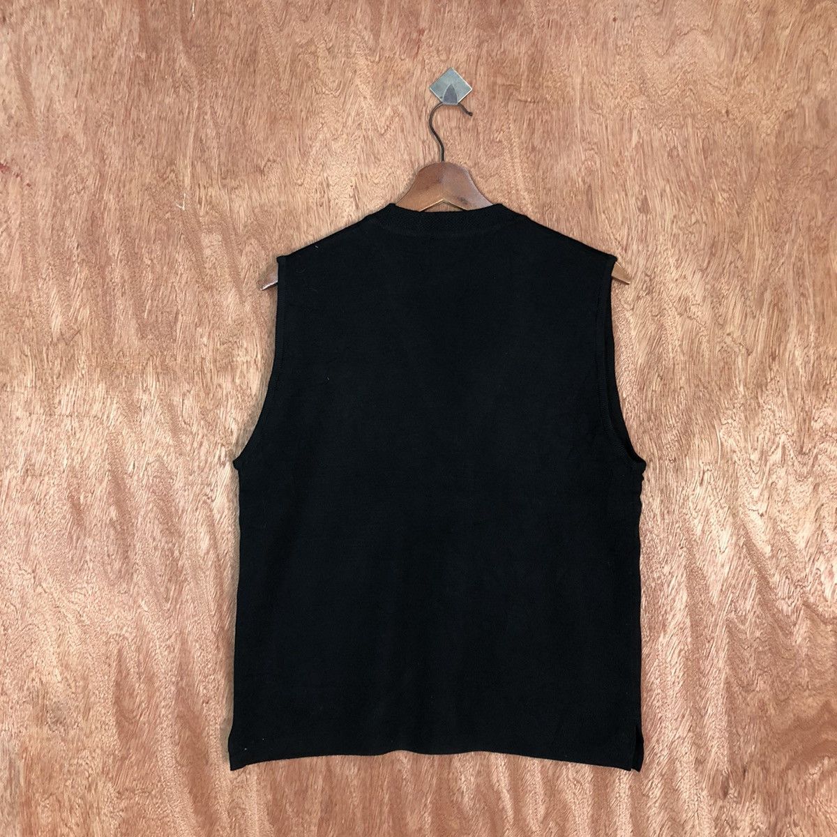 Homespun Knitwear Art embroidered Japan Black Vest cardigan knitwear #c858 Size US S / EU 44-46 / 1 - 7 Thumbnail