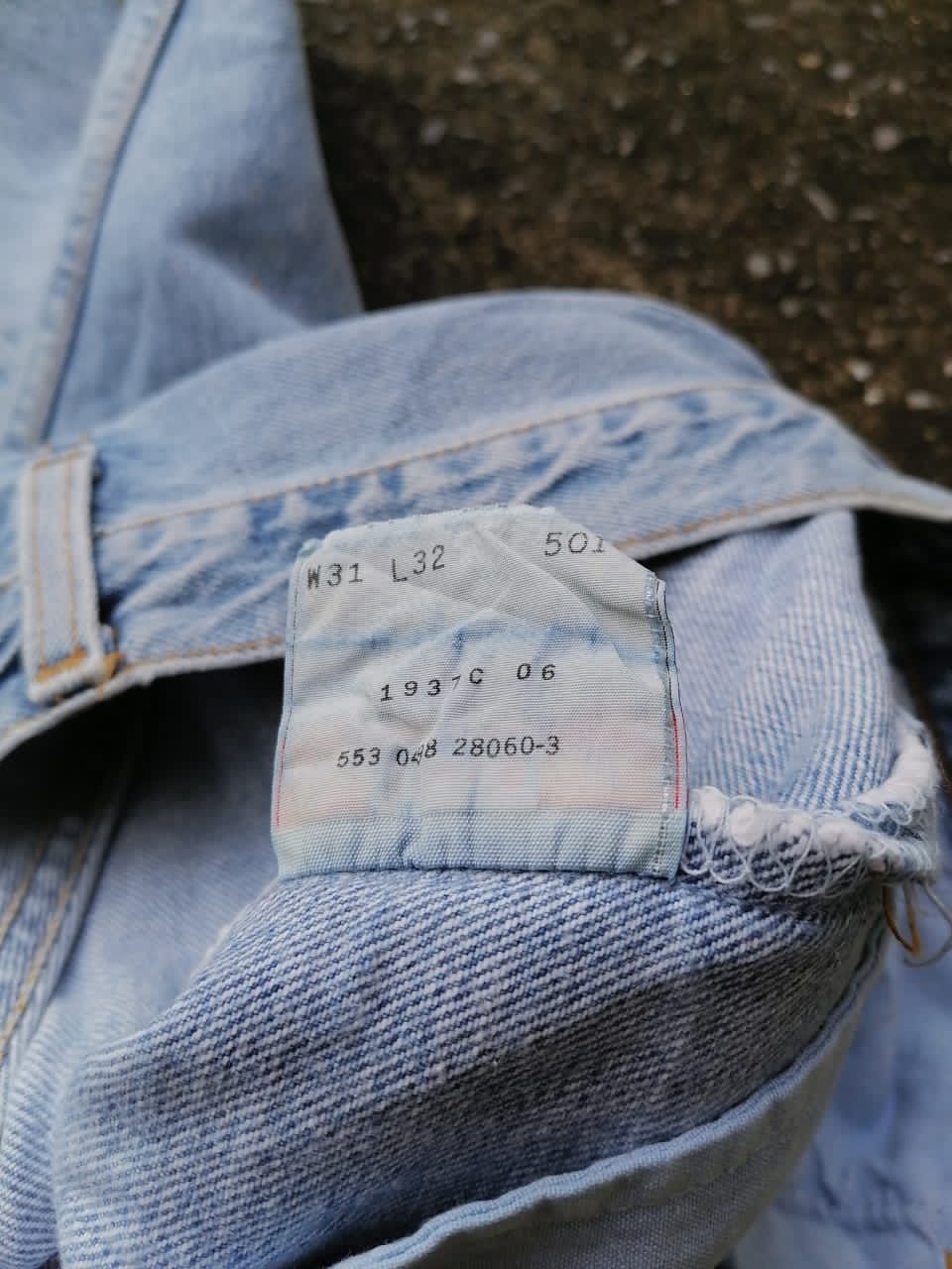 Levi's × Levi's Vintage Clothing Levi's Strauss 501 Fly Button Paint Distressed Denim Jeans Size US 31 - 3 Thumbnail