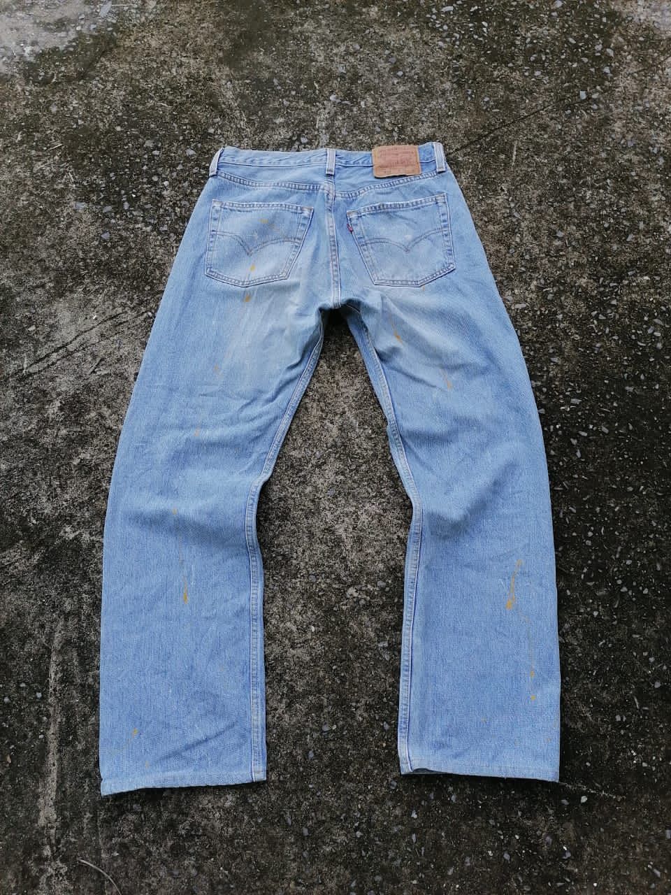 Levi's × Levi's Vintage Clothing Levi's Strauss 501 Fly Button Paint Distressed Denim Jeans Size US 31 - 7 Thumbnail