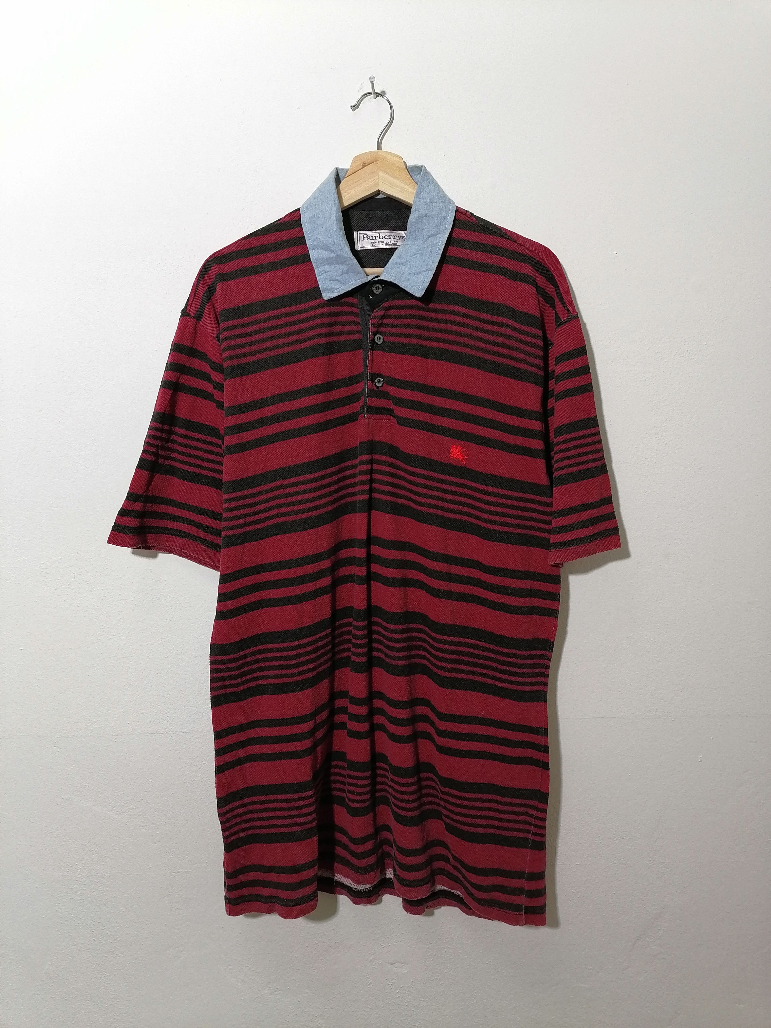 Burberry Burberry Stripes Polo Shirt Size US L / EU 52-54 / 3 - 1 Thumbnail